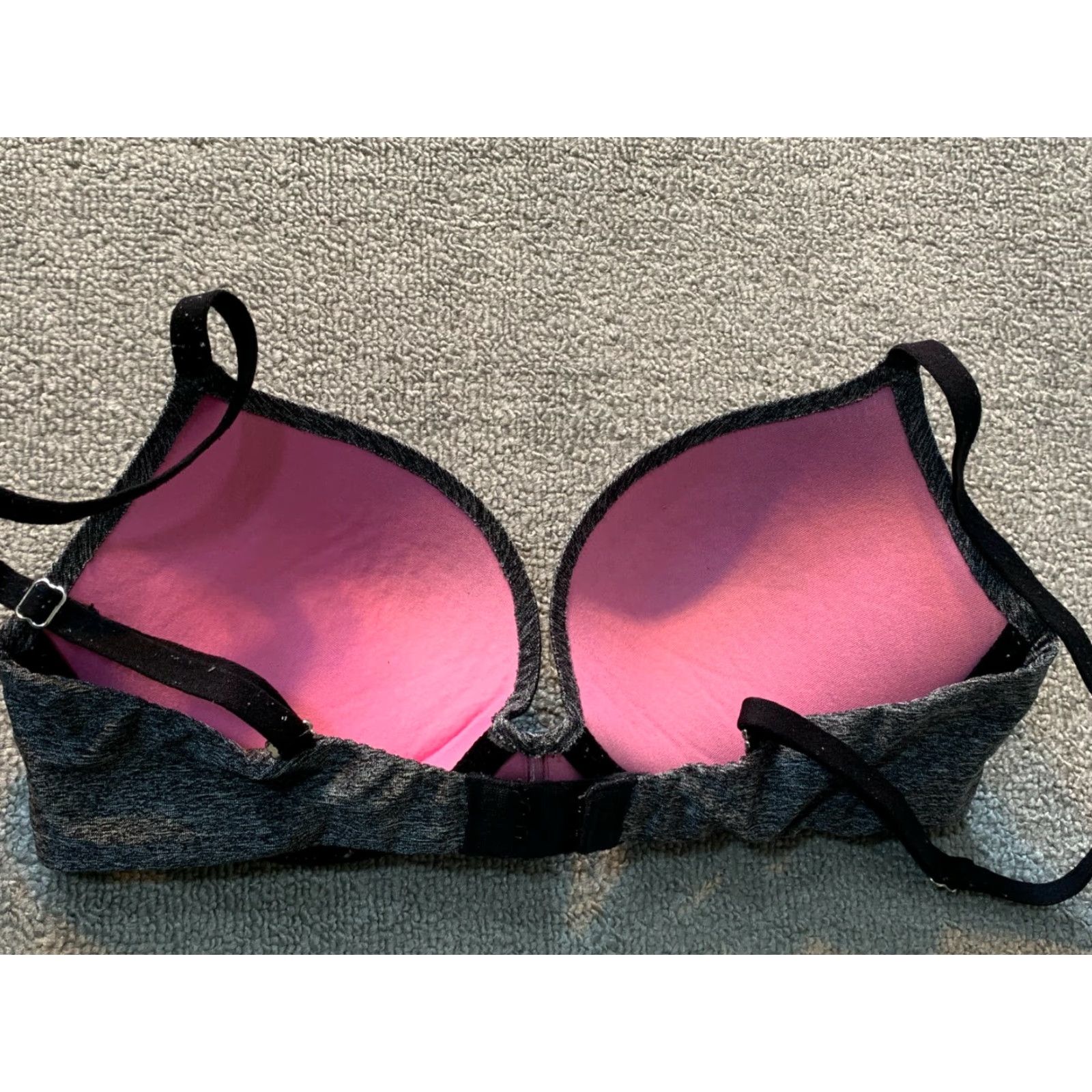 Victoria's Secret Victoria's Secret Padded Bra 32C Gray Women Push Up Bra Split Strap Back Closure Adjustable Still Fits Regular Size Size ONE SIZE - 2 Thumbnail