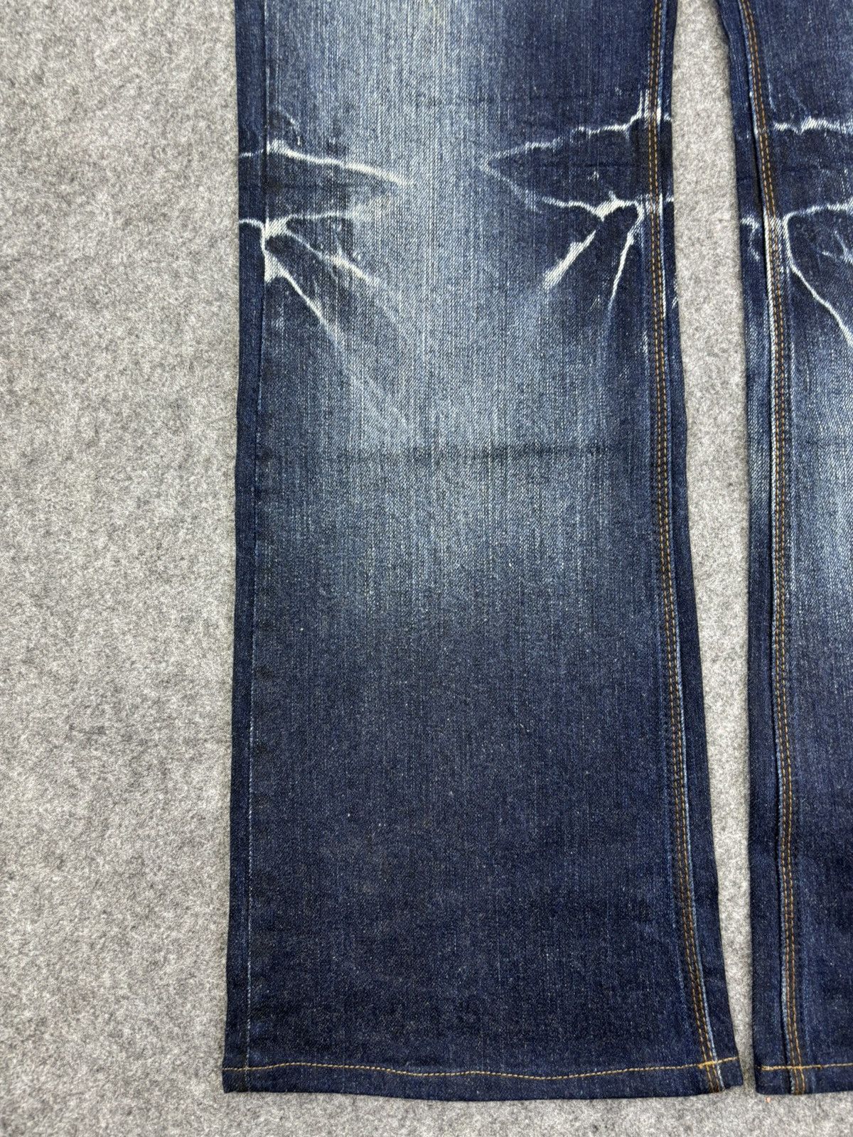 Japanese Brand 💥FLARE🔥Insane NCFM Japan Stone Wash Flare Jeans F714 Size US 36 / EU 52 - 8 Thumbnail