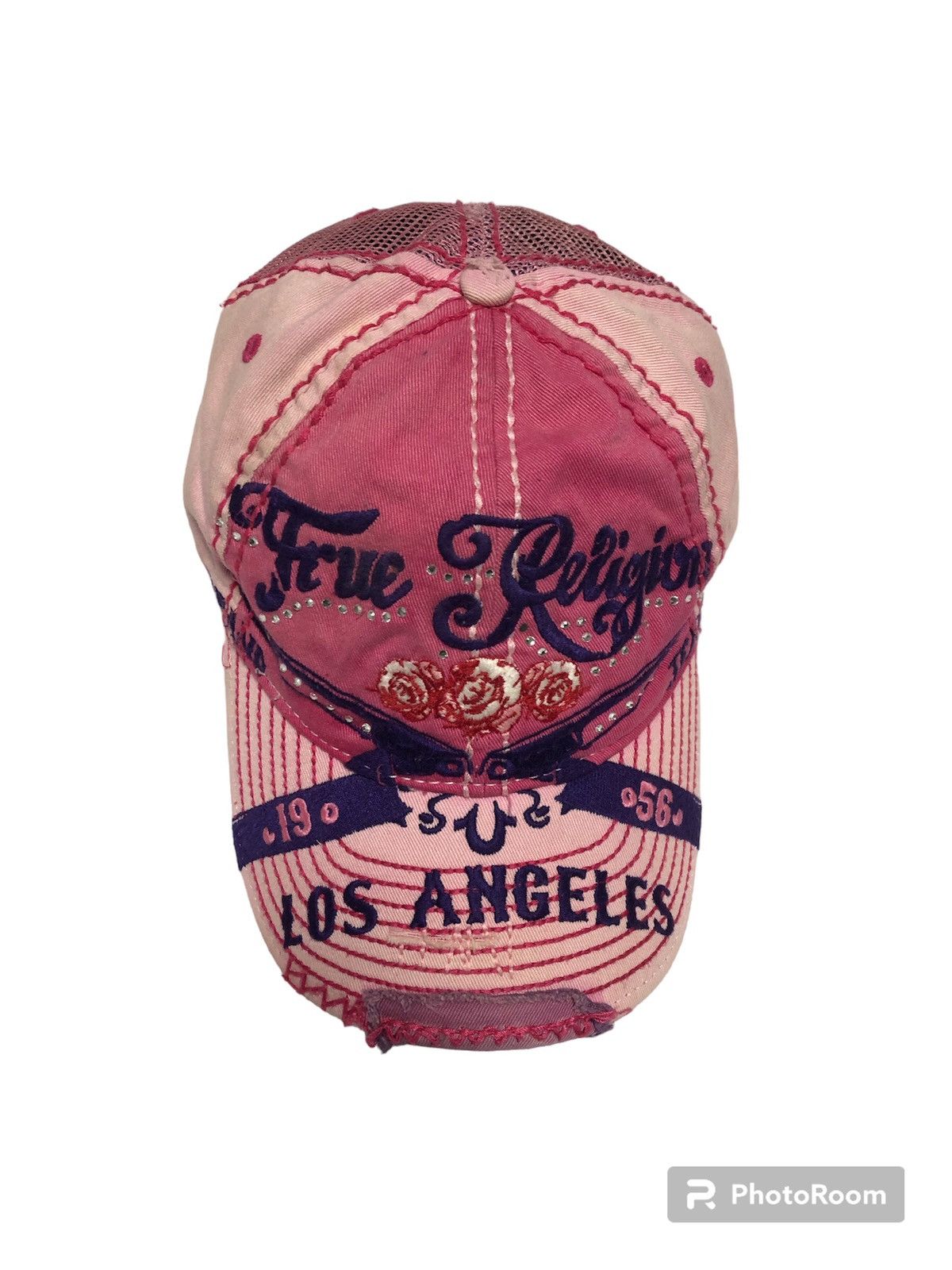 True Religion Los Angeles pink vintage hat