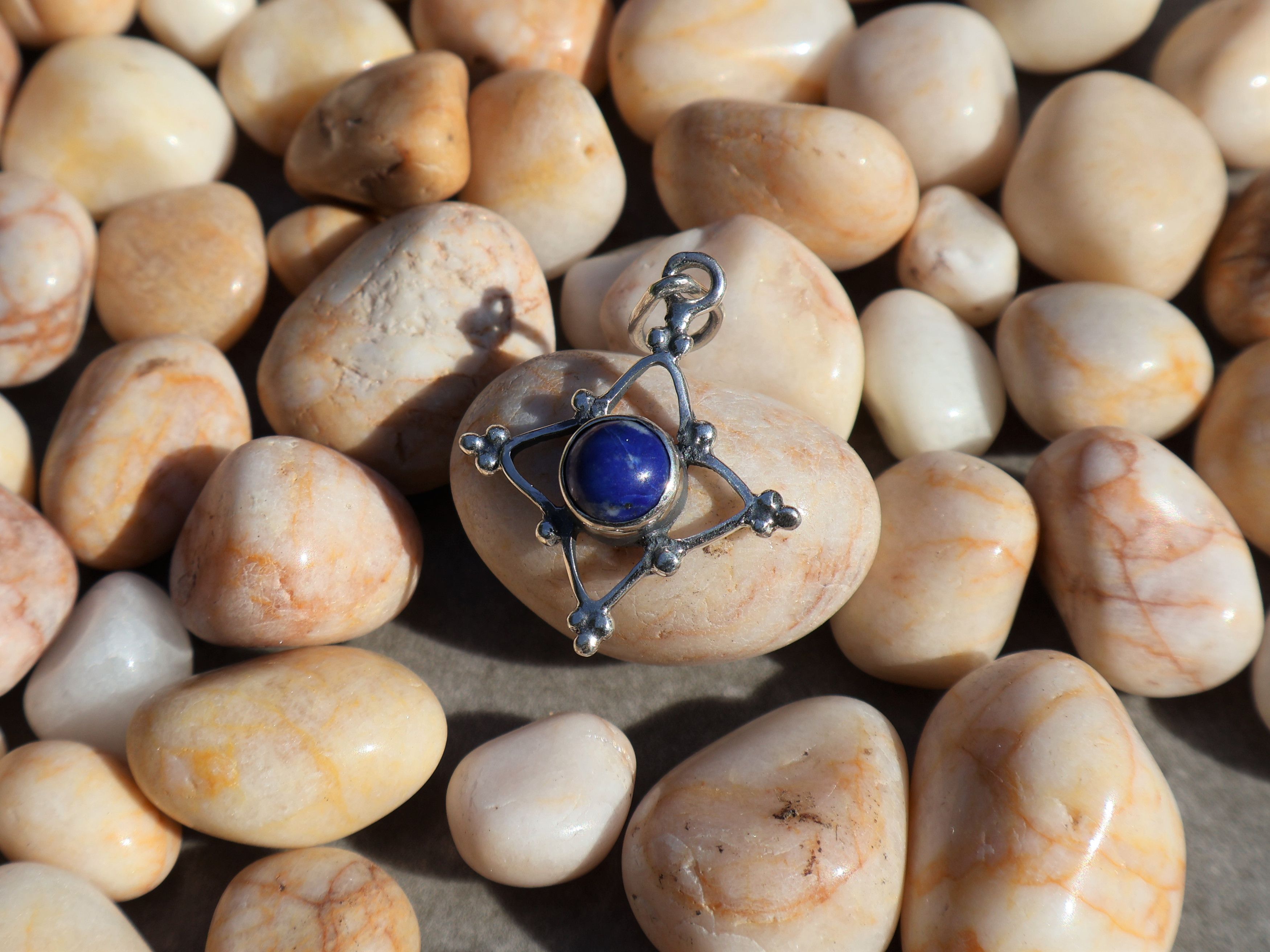 Handmade Lapis Lazuli Pendant, 925 Sterling Silver, Handmade Pendant, Size ONE SIZE - 2 Thumbnail