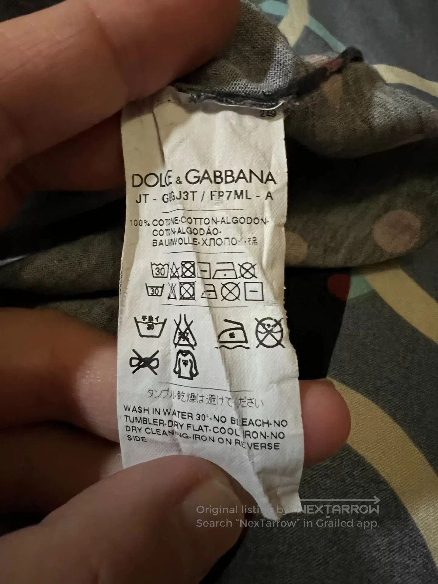 Dolce & Gabbana Dolce&Gabbana Spliced Graffiti Polka Dot T-shirt. Size US XL / EU 56 / 4 - 6 Thumbnail