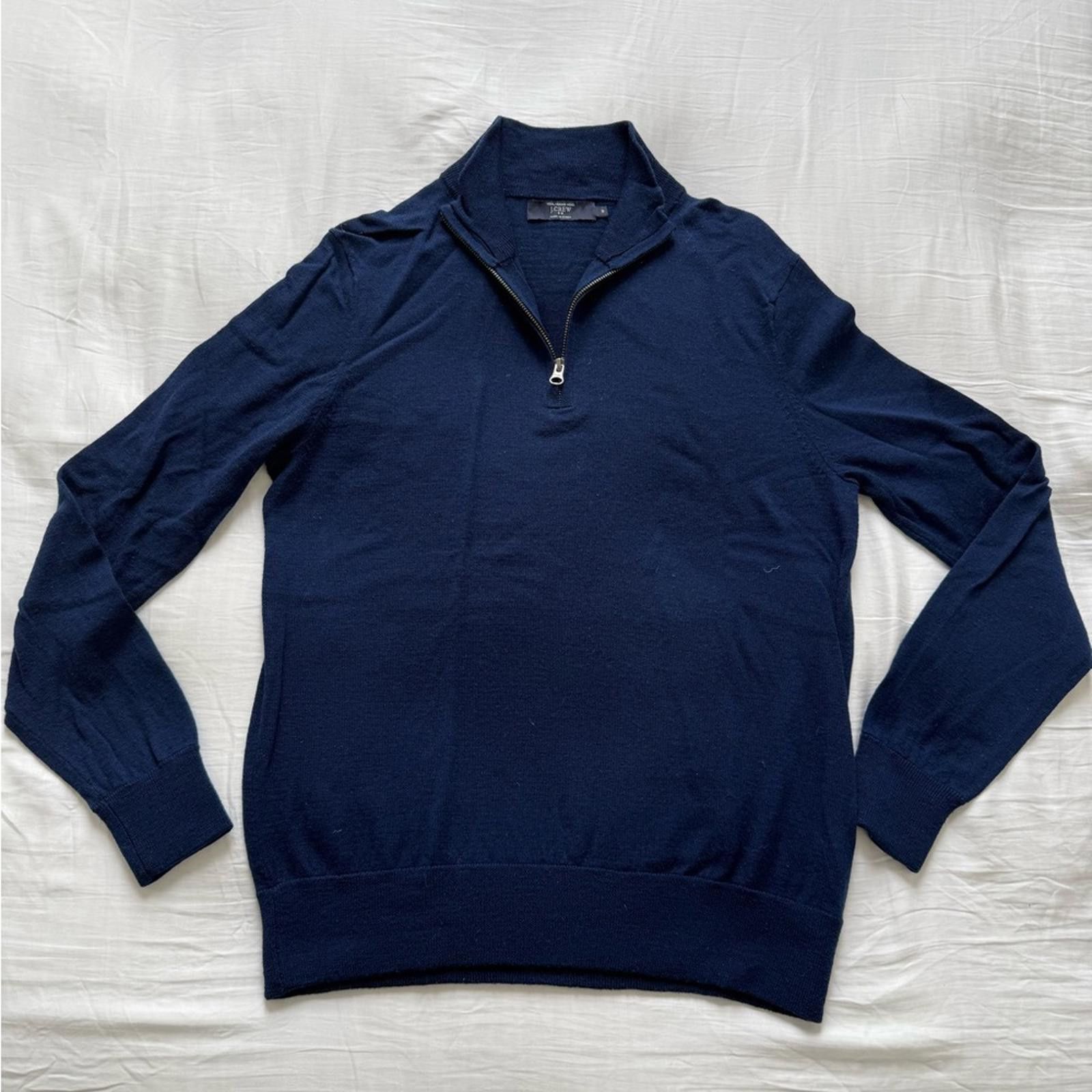 J.Crew J.Crew Merino Navy Quarter Zip Size US M / EU 48-50 / 2 - 1 Thumbnail
