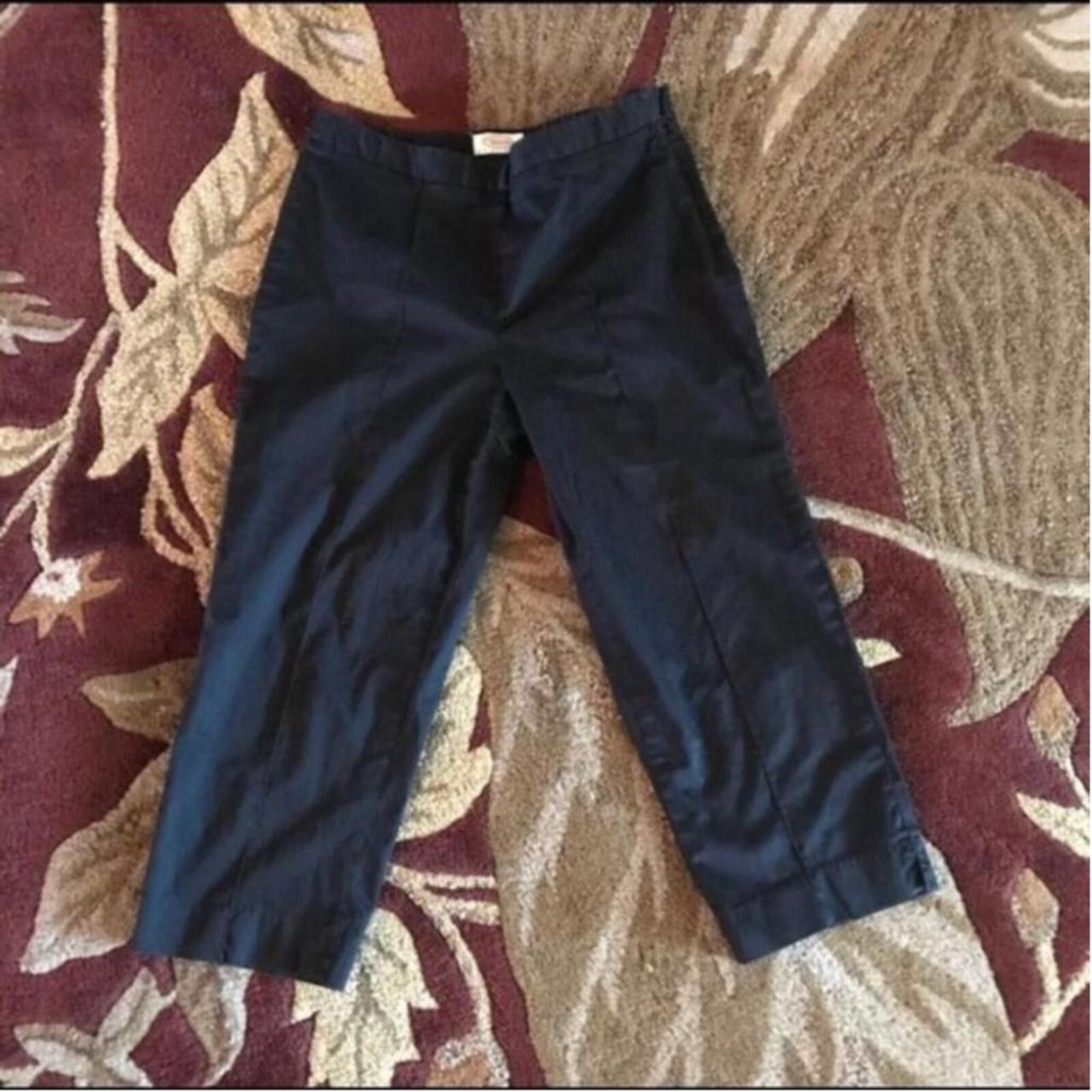 Unknown London Black Cropped Dress Pants Size US 32 / EU 48 - 2 Thumbnail