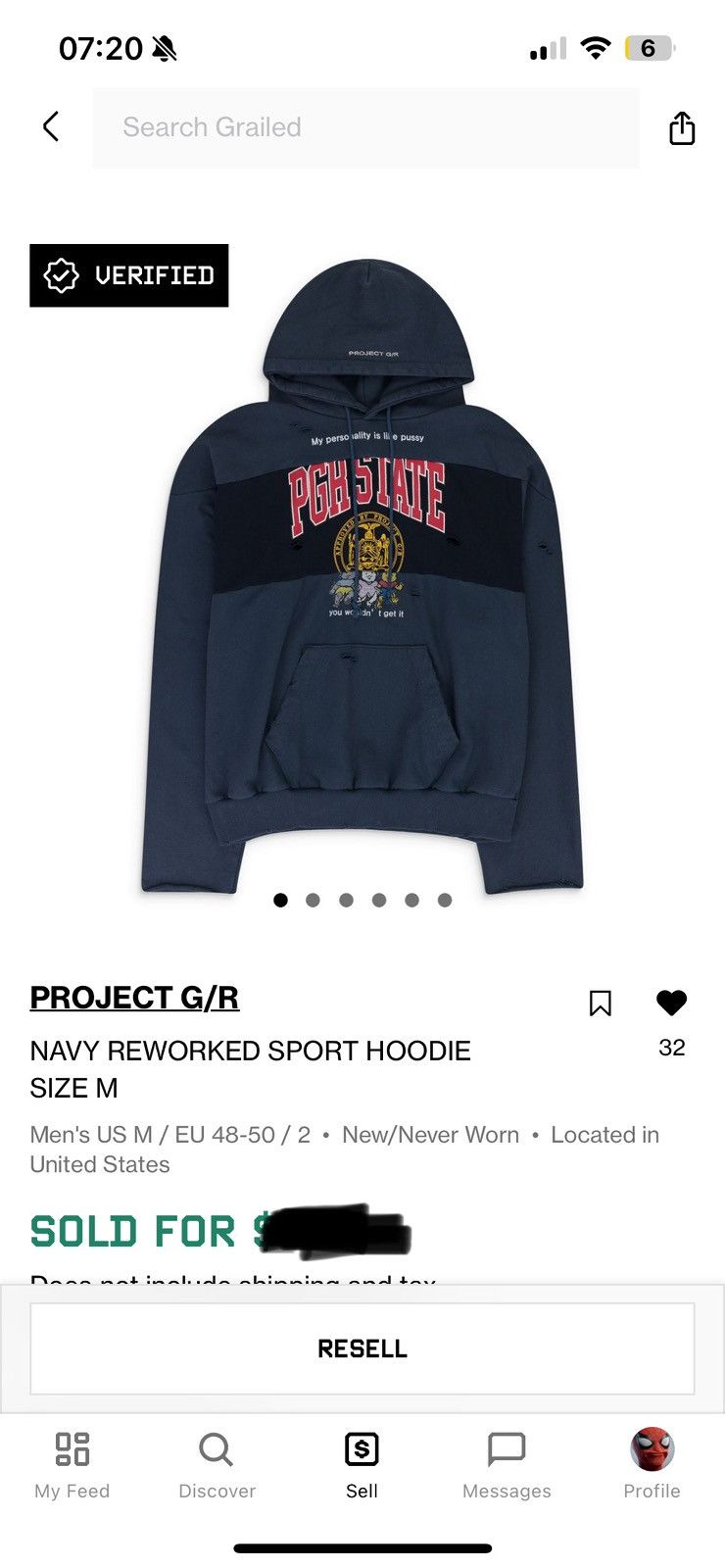 PROJECT G/R Project G/R Dirty Melange Reworked Hoodie Size US M / EU 48-50 / 2 - 10 Thumbnail