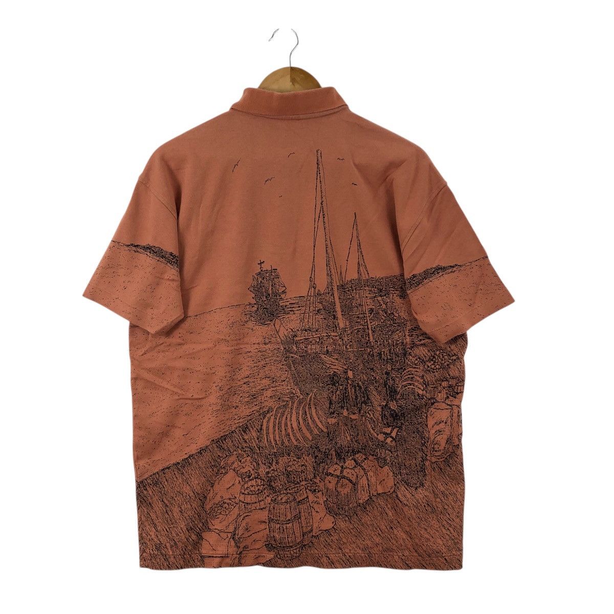 Vintage Vintage Modigliani Italy Art Logo AOP Polos Size L Size US L / EU 52-54 / 3 - 4 Thumbnail