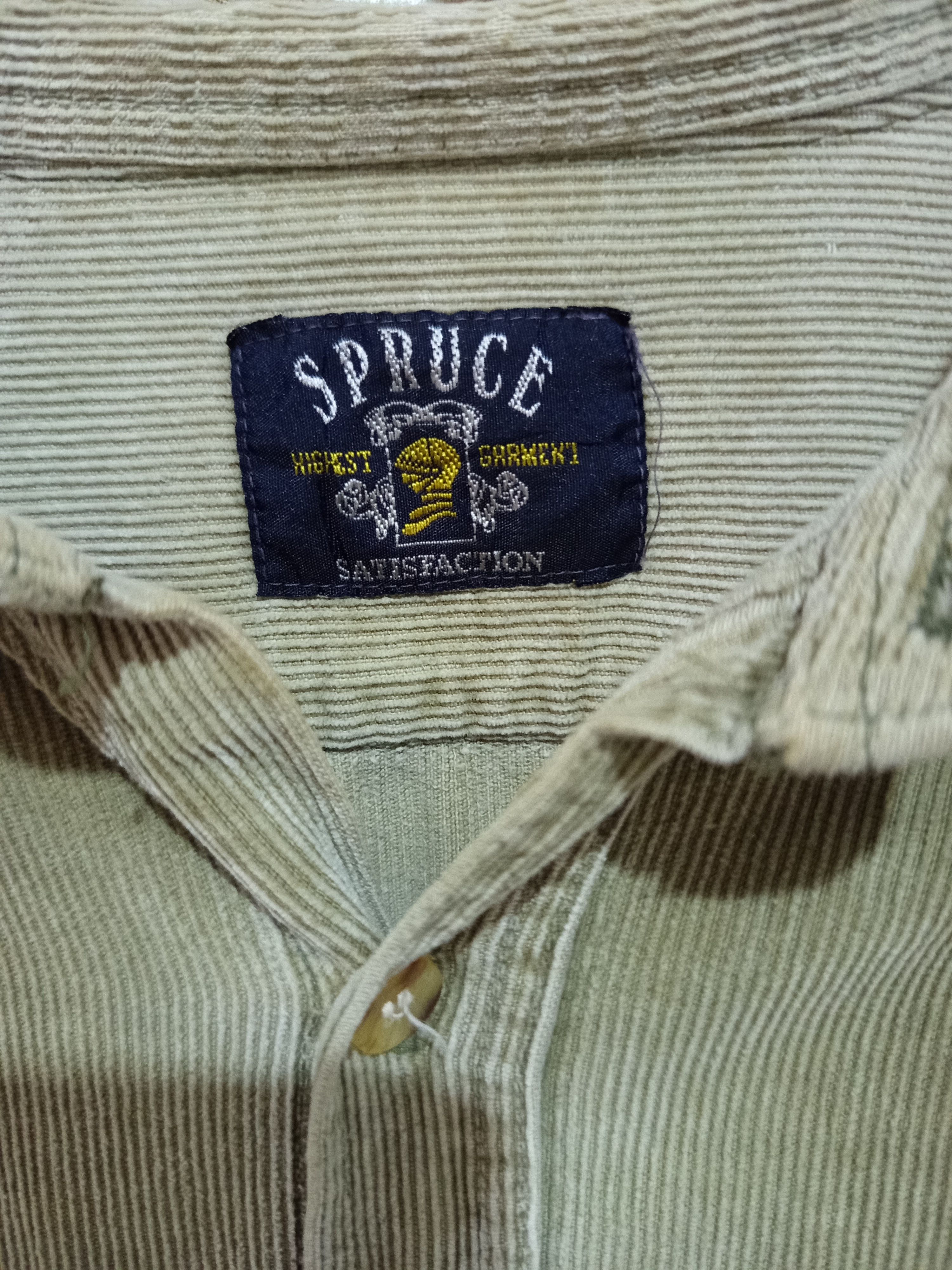 Spruce 1990s Spruce Corduroy Work Shirt Olive Green Size US L / EU 52-54 / 3 - 9 Thumbnail