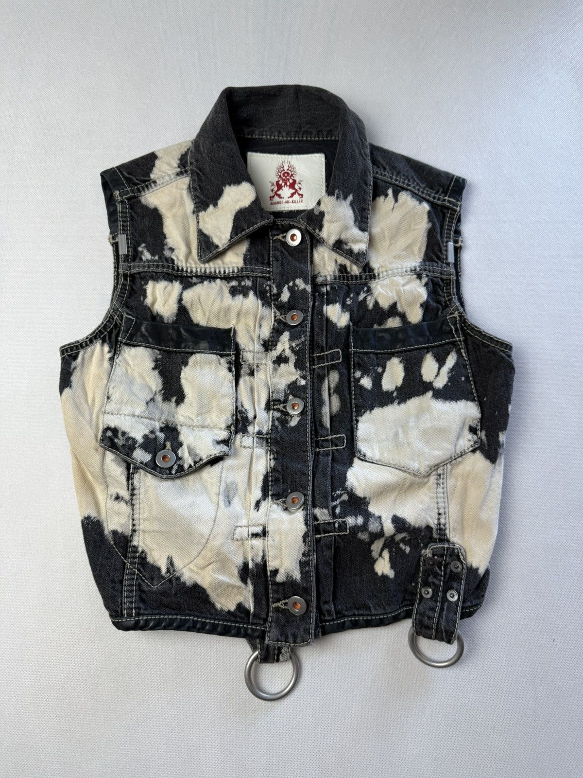 Andrew Mackenzie Vintage Against my killer vests Italy Viscose Blend Black Size M / US 6-8 / IT 42-44 - 3 Thumbnail