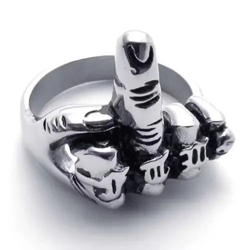 Ring Of Fire Middle Finger Ring Size ONE SIZE - 1 Thumbnail