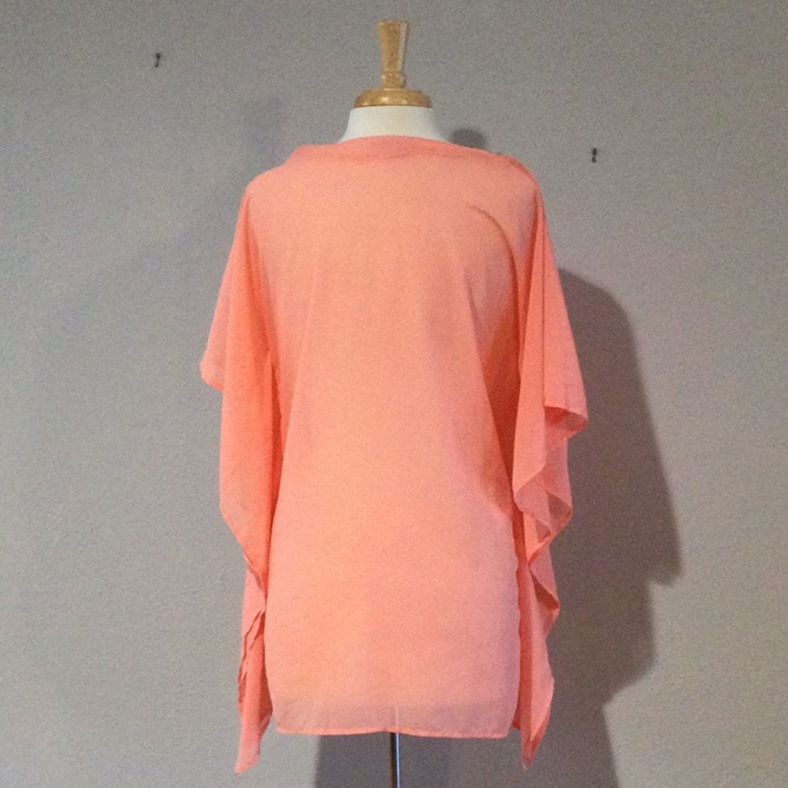 Other Antonio Melani Sheer Pink Beaded Flutter Sleeve Blouse Small Size S / US 4 / IT 40 - 8 Thumbnail