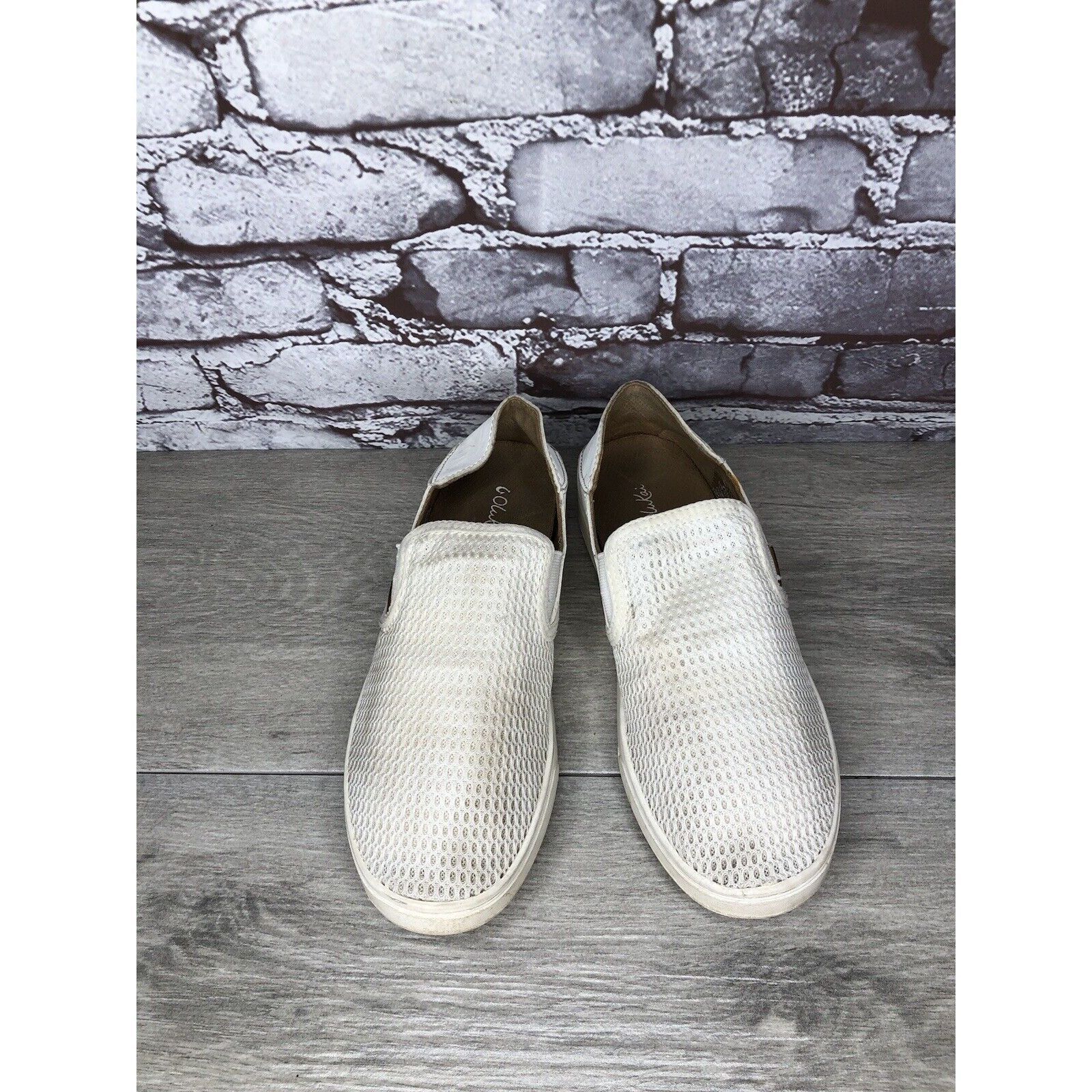 Olukai Olukai Shoes Pehuea Slip On Comfort White Textile Sneakers W Size US 7 / IT 37 - 14 Thumbnail
