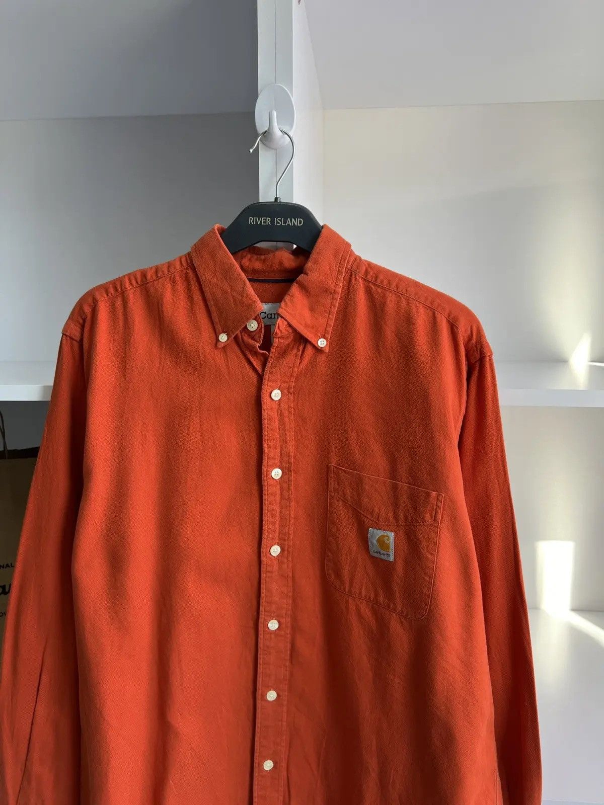 Carhartt × Vintage Vintage Carhartt Orange Denim Button up shirt Size US L / EU 52-54 / 3 - 5 Thumbnail