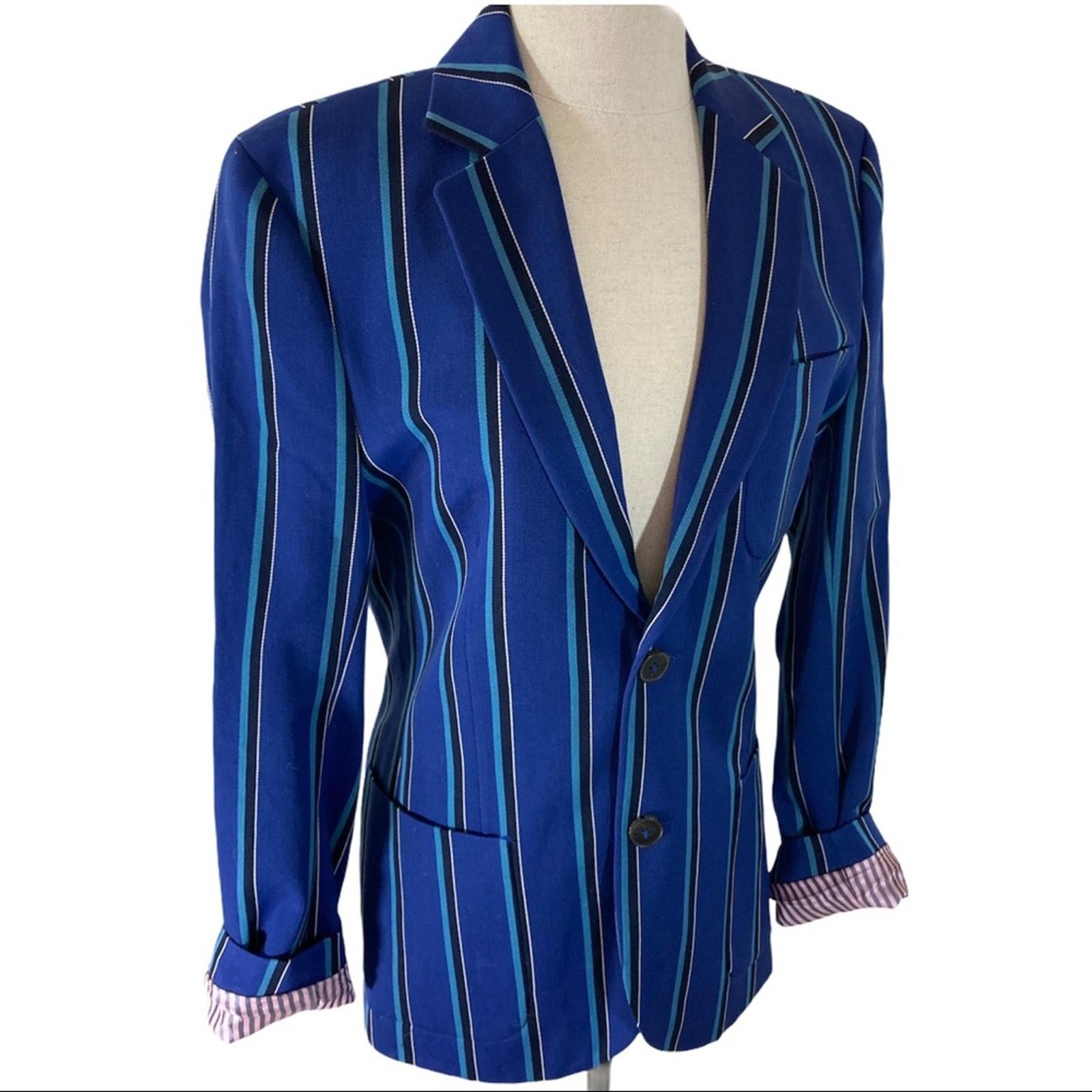 Jack Wills Jack Wills Ordway blue striped boating blazer unisex jacket Size M / US 6-8 / IT 42-44 - 1 Thumbnail