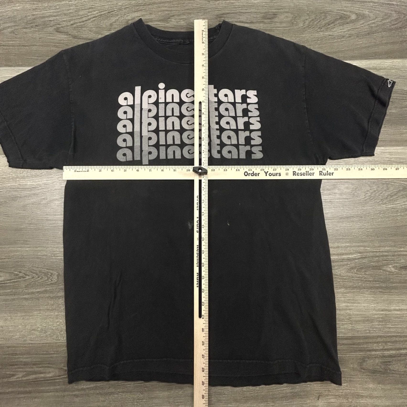 Alpinestars VINTAGE Alpinestars Shirt Mens Large Black Faded Logo Racing Motocross Tee Y2K Size US L / EU 52-54 / 3 - 8 Thumbnail