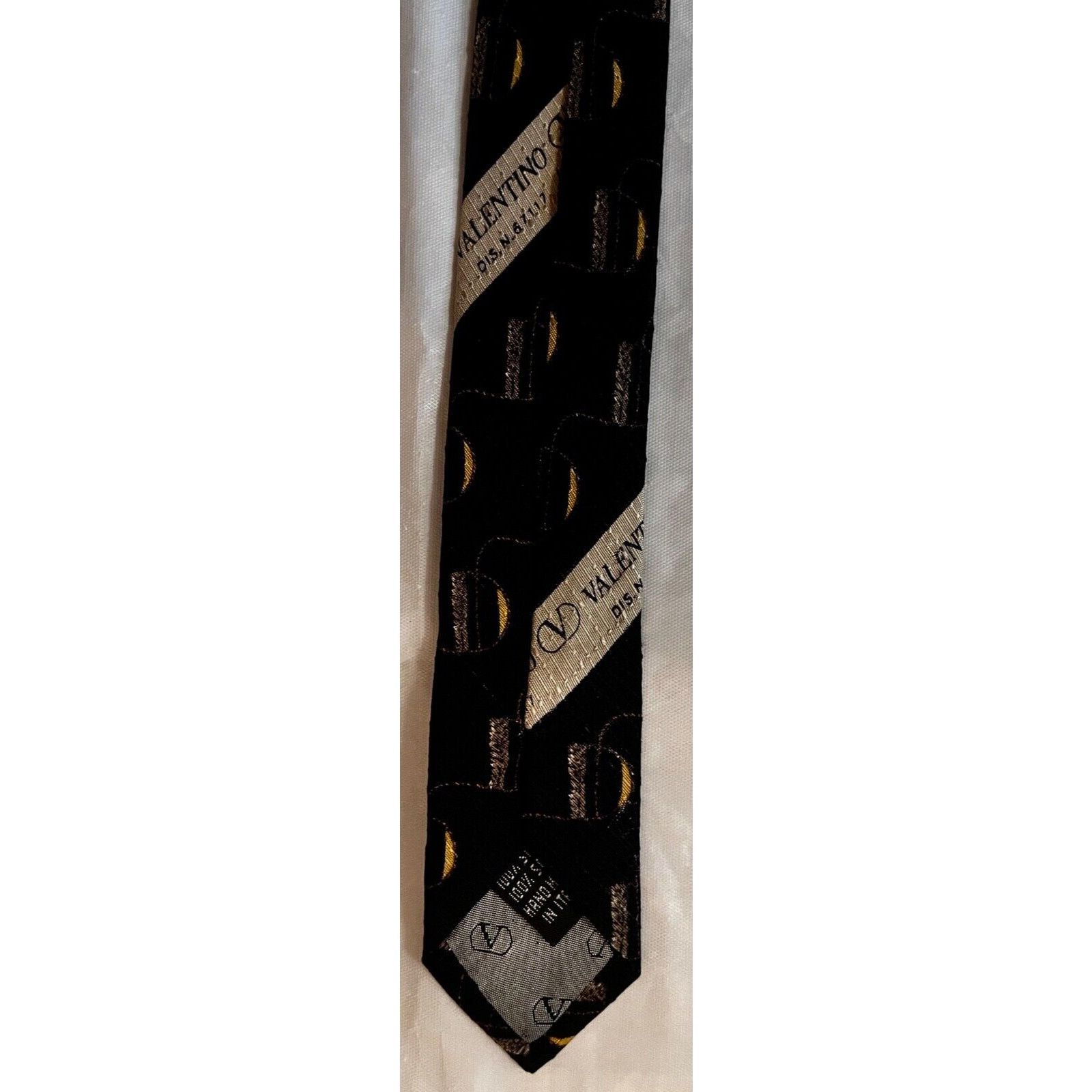 Valentino Valentino Cravatte Silk Tie ~ Black ~ Necktie~ Size ONE SIZE - 5 Thumbnail