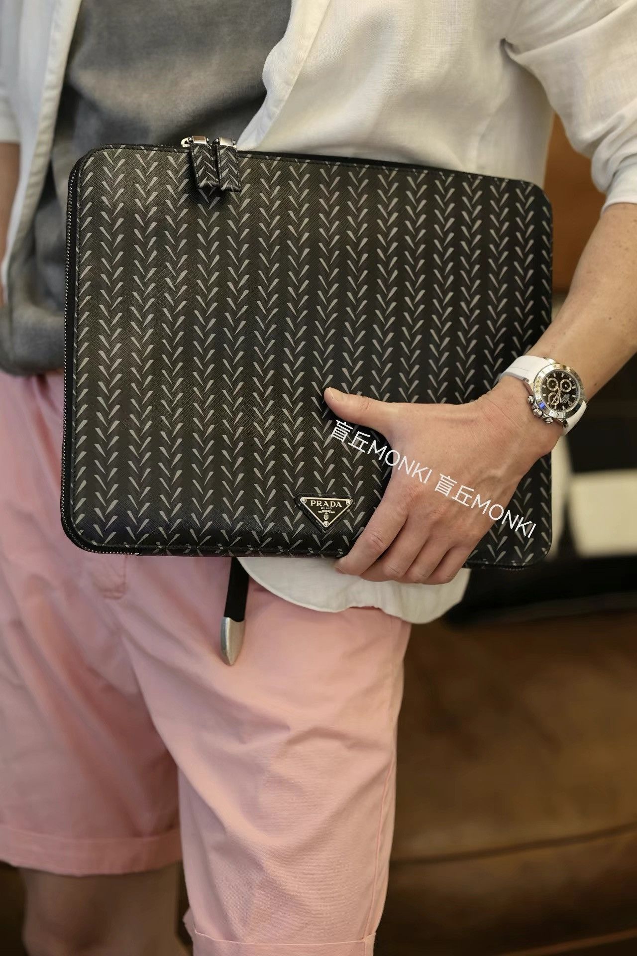 Prada Prada Men's Clutch Laptop Document Multi-purpose Bag K32 Size ONE SIZE - 9 Thumbnail