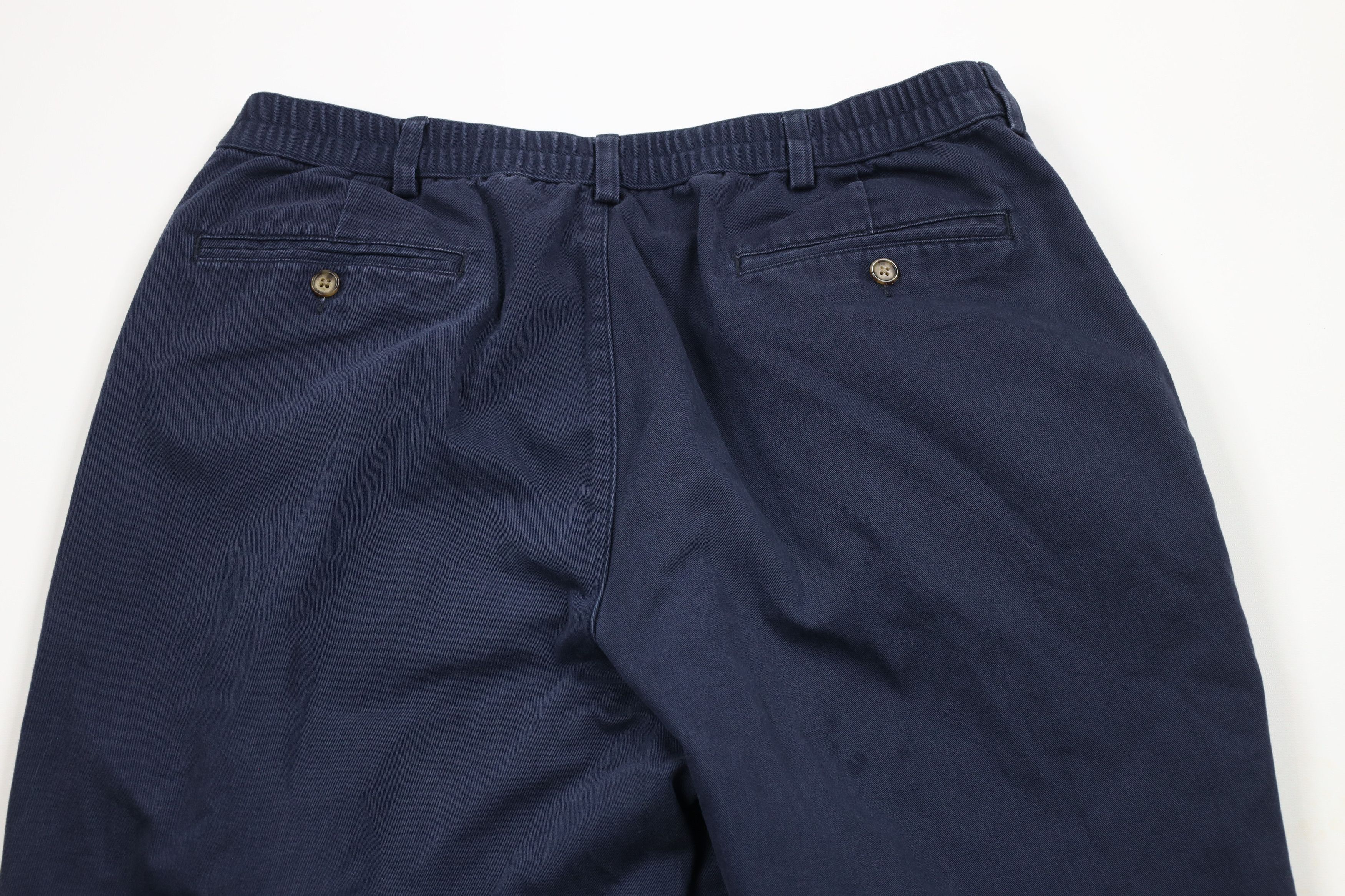 L.L. Bean × Vintage Vintage 90s LL Bean Flannel Lined Wide Leg Pants Blue Size US 38 / EU 54 - 10 Thumbnail