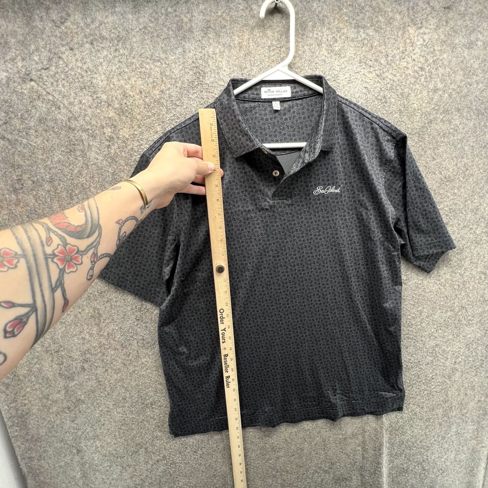 Peter Millar Peter Millar Polo Shirt Mens XL Gray Geometric Sea Island Golf Summer Comfort Polo Shirt Mens XL Gray Geometric Sea Island Golf Summer Comfort Size US XL / EU 56 / 4 - 4 Thumbnail