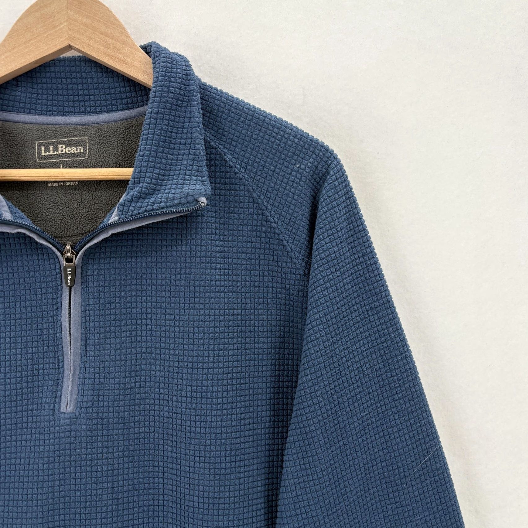 Vintage L.L. Bean Jacket 1/4 Zip Polar Fleece Pullover Mens Large Blue Outdoor Hiking Camp Shirt/Coat (adjusted to fit structure) Size US L / EU 52-54 / 3 - 2 Thumbnail