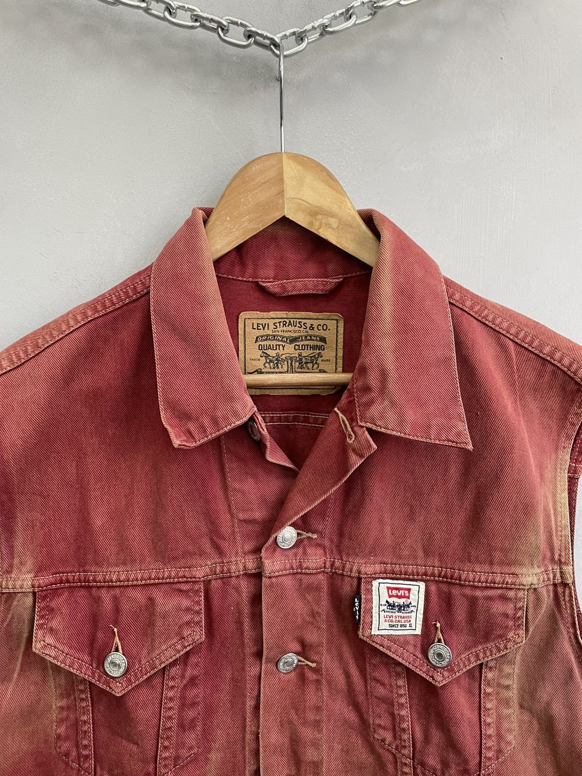 Levi's Rare 90s Levis white tab trucker jacket jacket type 1 Size US M / EU 48-50 / 2 - 3 Thumbnail