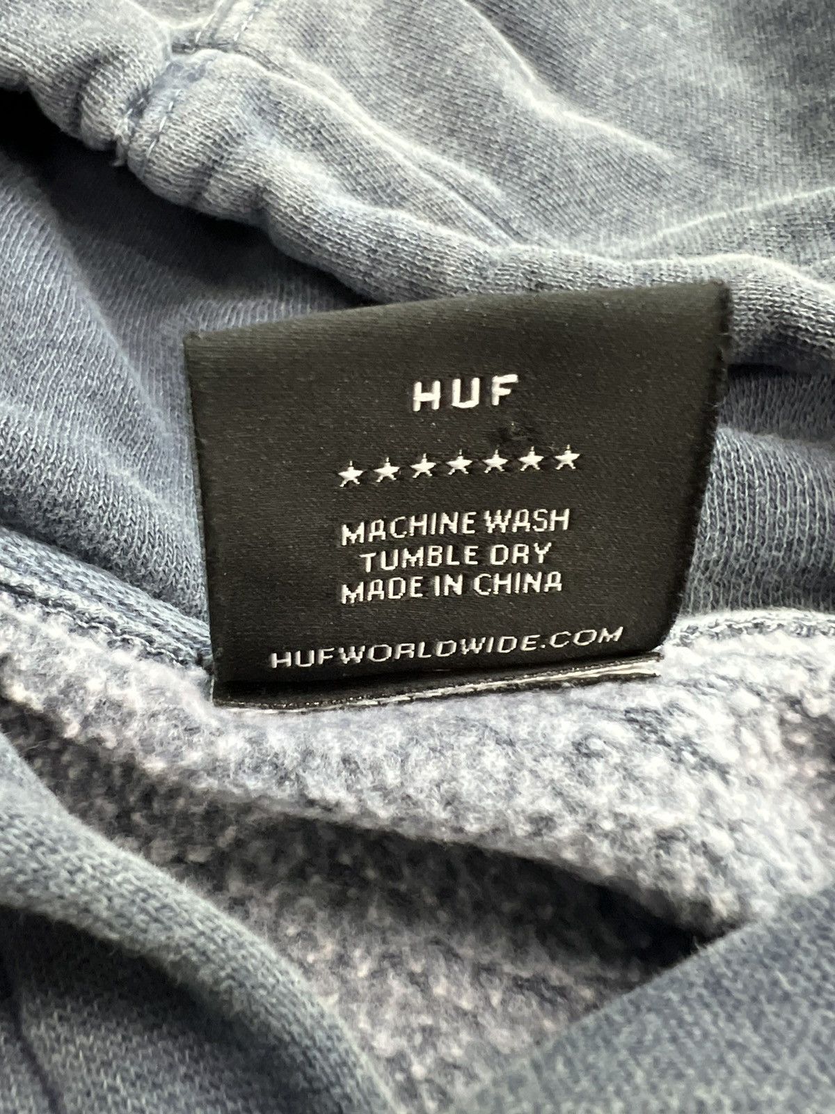 Huf Early Y2K Vintage Huf Hoodie Pastel Matte Sun Faded Blue Size US S / EU 44-46 / 1 - 10 Thumbnail