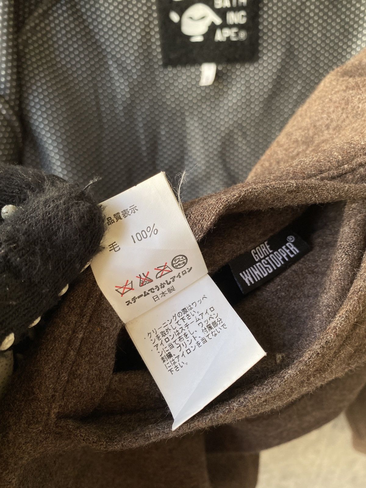Bape Vintage 90s Gore Windstopper A Bathing Ape Wool Jacket Size US S / EU 44-46 / 1 - 20 Thumbnail