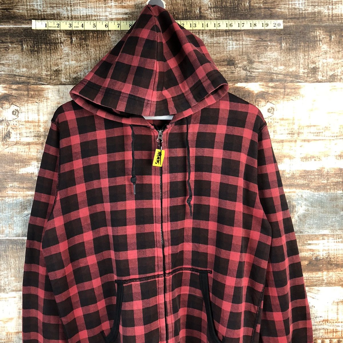 Uniqlo Uniqlo Checkred Red Hoodie #A1925 Size US M / EU 48-50 / 2 - 5 Thumbnail