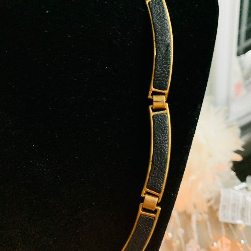 Other BCBG Gold Plated w black Leather Necklace Size ONE SIZE - 5 Thumbnail