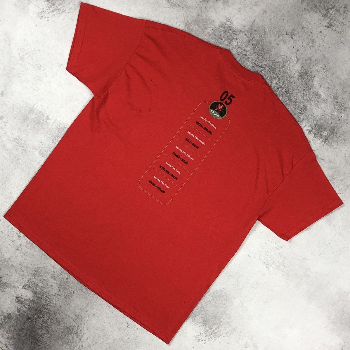 Vintage SIGNED! Wales Rugby WRU Brains 2005 Six Nations Tee Size US XL / EU 56 / 4 - 16 Thumbnail