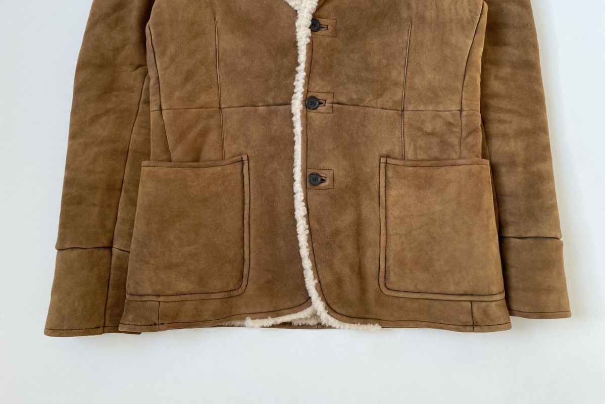 Miu Miu Mid 2000s Tan Shearling Jacket Size US M / EU 48-50 / 2 - 8 Thumbnail