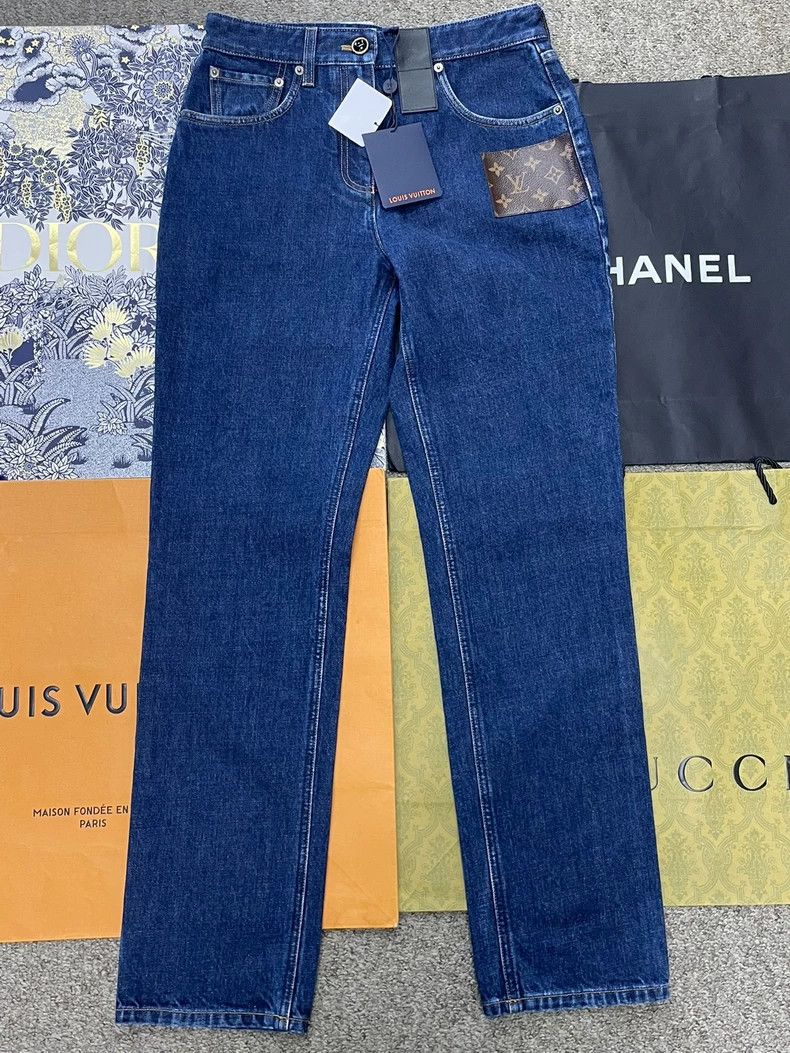 Louis Vuitton Blue Monogram Denim Jeans