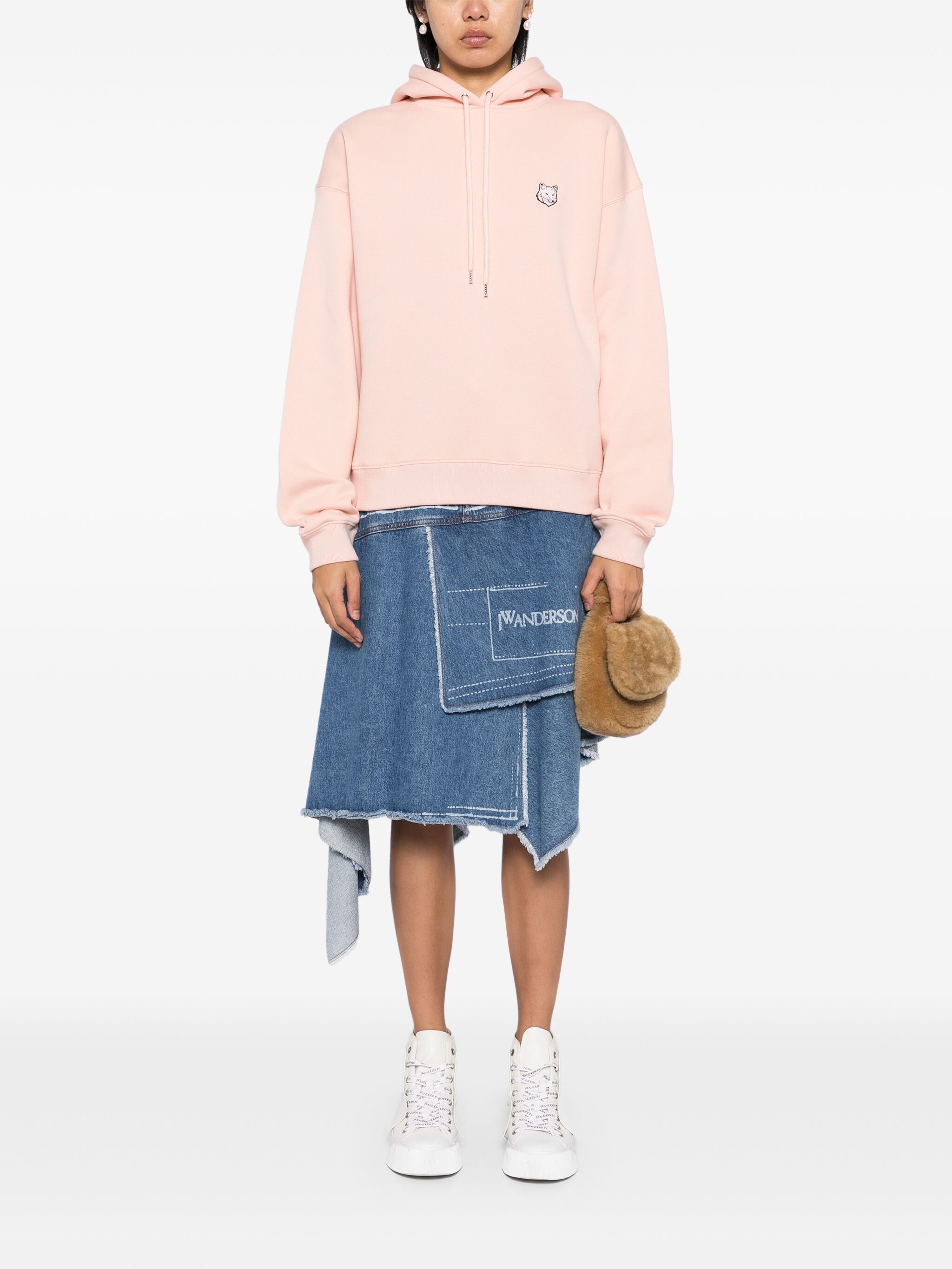 Maison Kitsune o1s22i1n1124 Bold Fox Head Comfort Fit Hoodie in Pink Size L / US 10 / IT 46 - 2 Thumbnail
