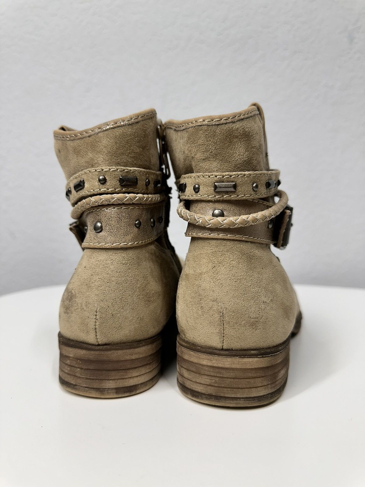 A.S.98 WOW😻 A.S.98 BEIGE LEATHER ANKLE WESTERN VINTAGE ISSEY MIYAKE Size US 9 / IT 39 - 8 Thumbnail