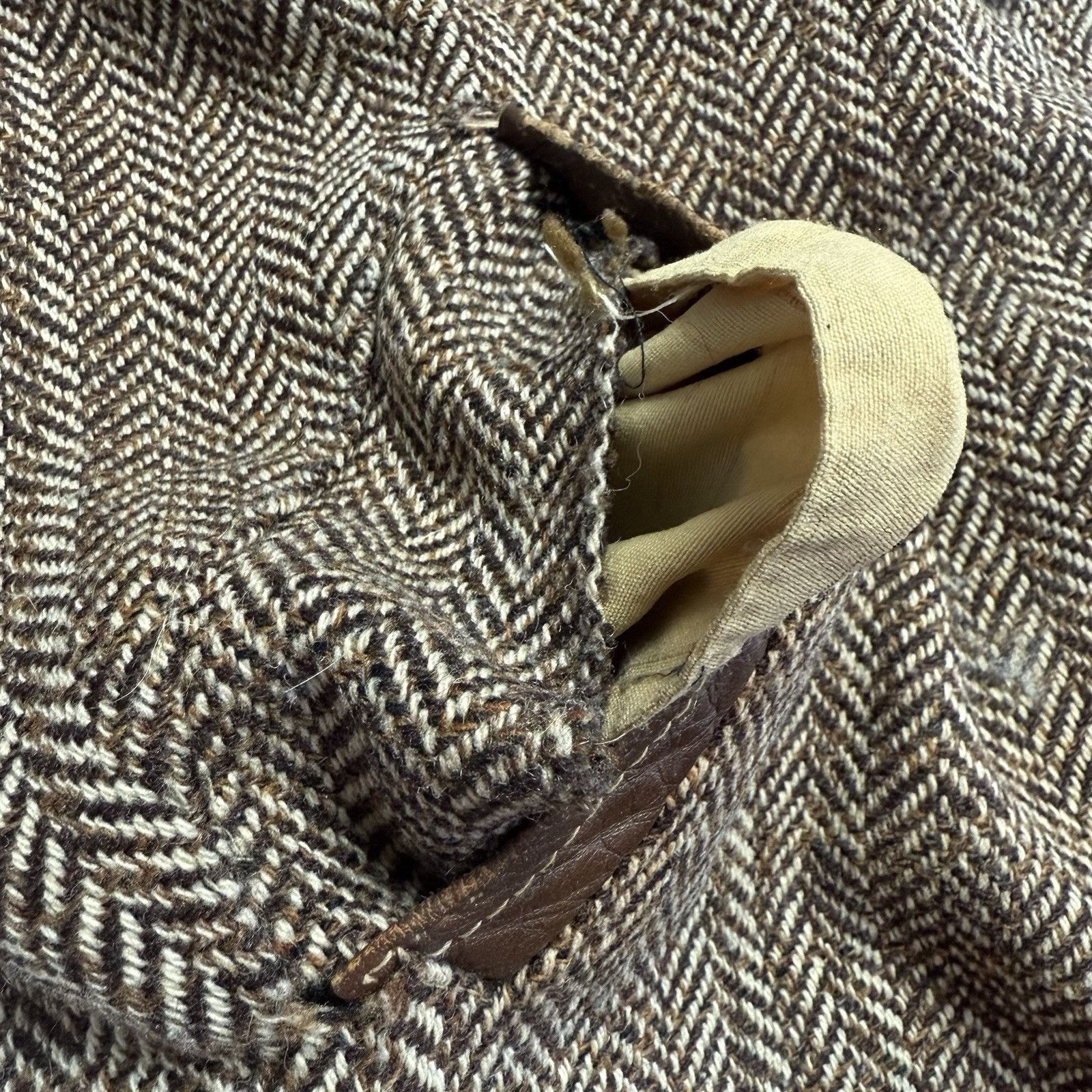 Vintage VTG 70s Pioneer Jacket Western Boho Cowboy Herringbone Wool Size US L / EU 52-54 / 3 - 9 Thumbnail