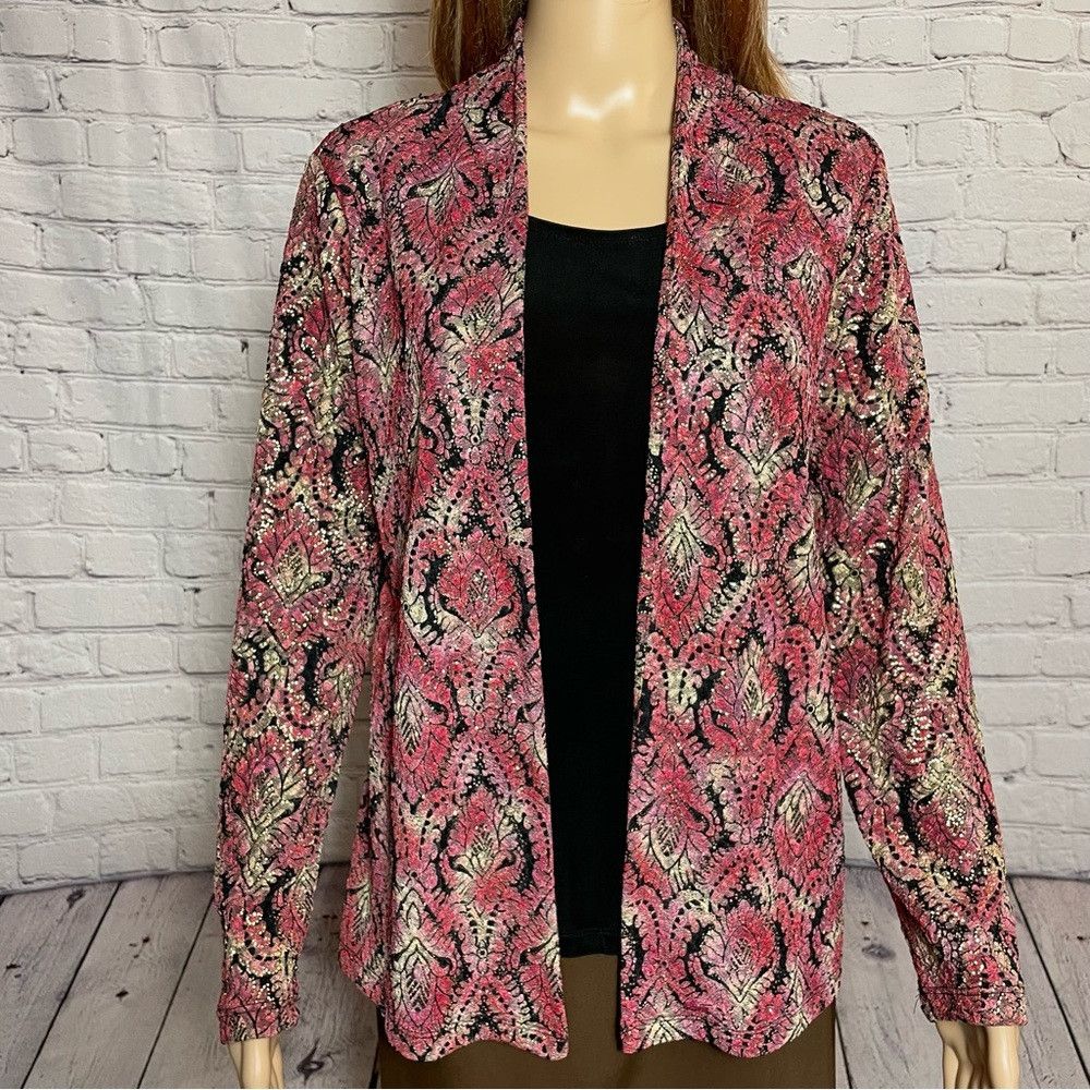 JM Collection JM Collection Layered Cardigan With Attached Top Size M Pet Size M / US 6-8 / IT 42-44 - 2 Thumbnail