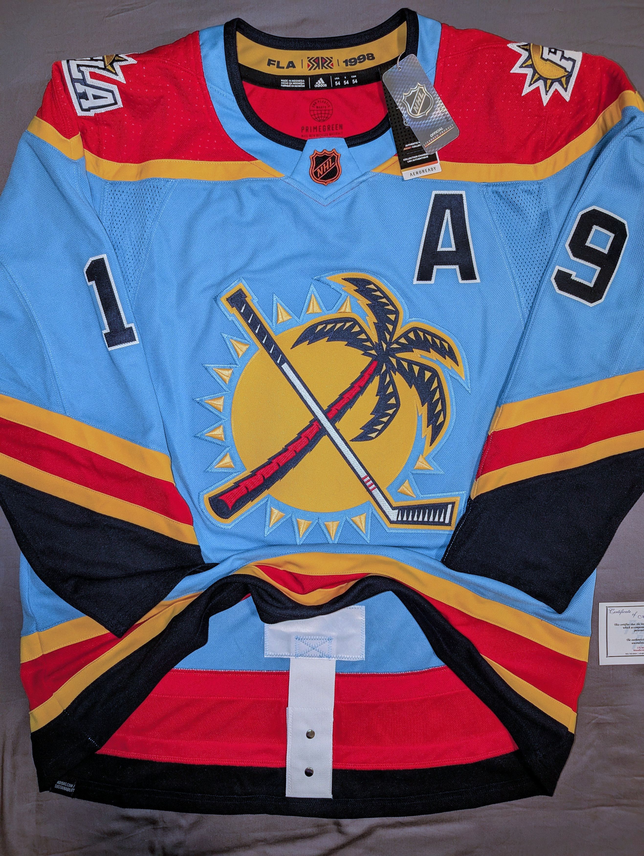 Adidas SIGNED MATTHEW TKACHUK FLORIDA PANTHERS REVERSE RETRO JERSEY Size US XL / EU 56 / 4 - 8 Thumbnail