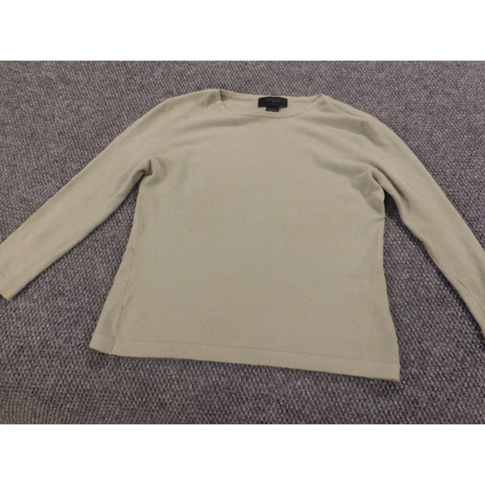 Express Express Womens Sweater L Green Stretch Pullover Knit Crew Neck Regular Embroidered Vintage American Brand Pullover Sweater Women L Size L / US 10 / IT 46 - 2 Thumbnail