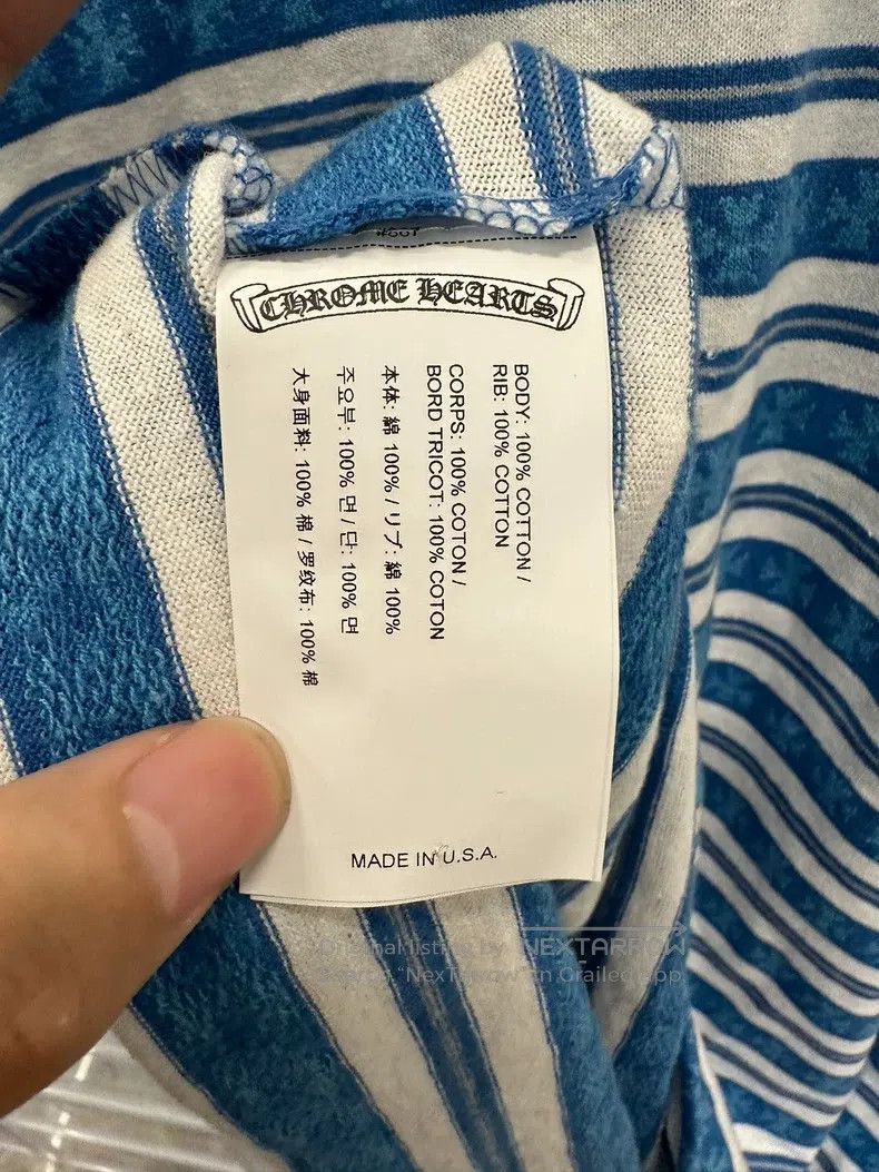 Chrome Hearts CHROME HEARTS Size S Blue striped short sleeve Size US S / EU 44-46 / 1 - 5 Thumbnail