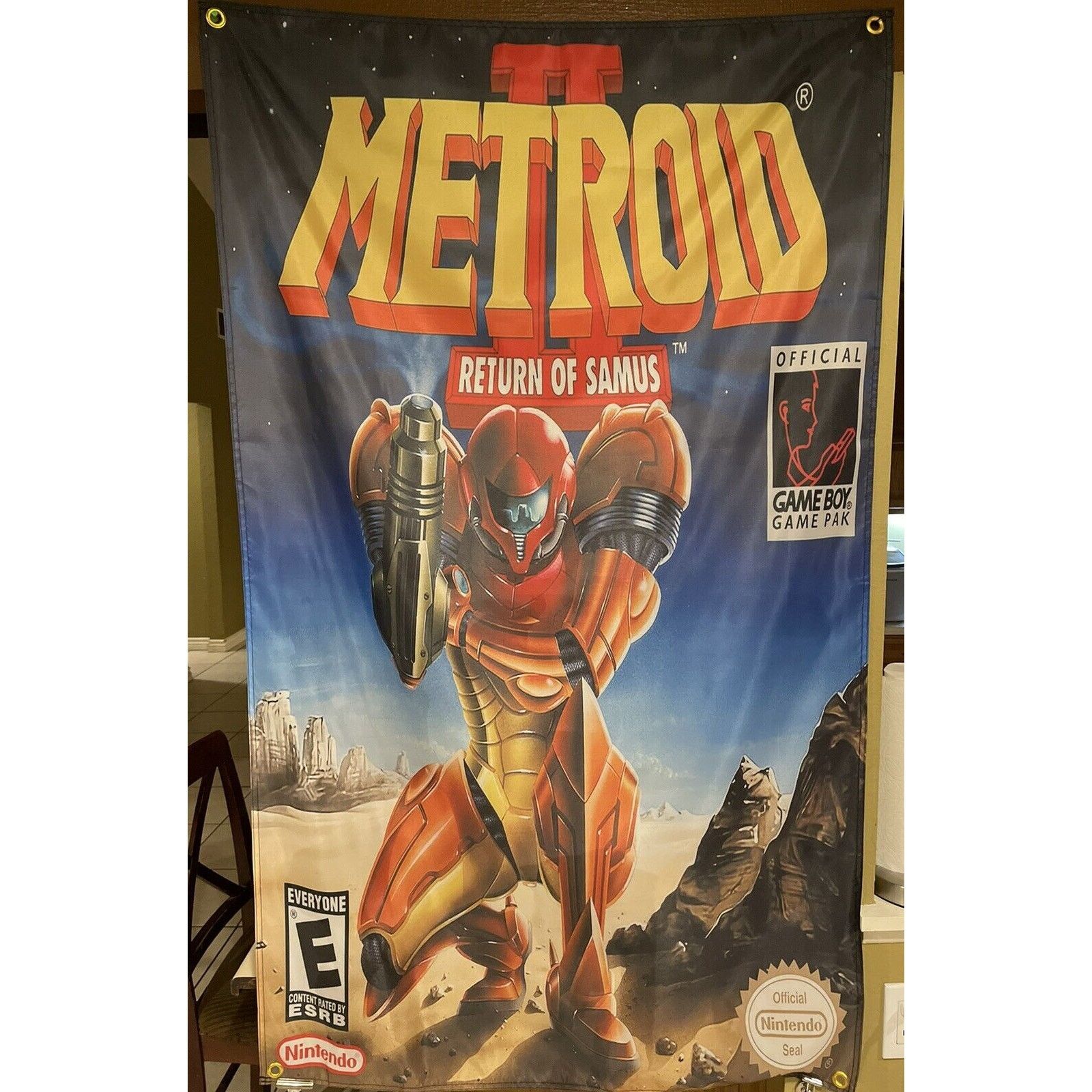 Nintendo Metroid II 2 Return of Samus Nintendo GameBoy Boxart 5' Flag Size ONE SIZE - 1 Thumbnail