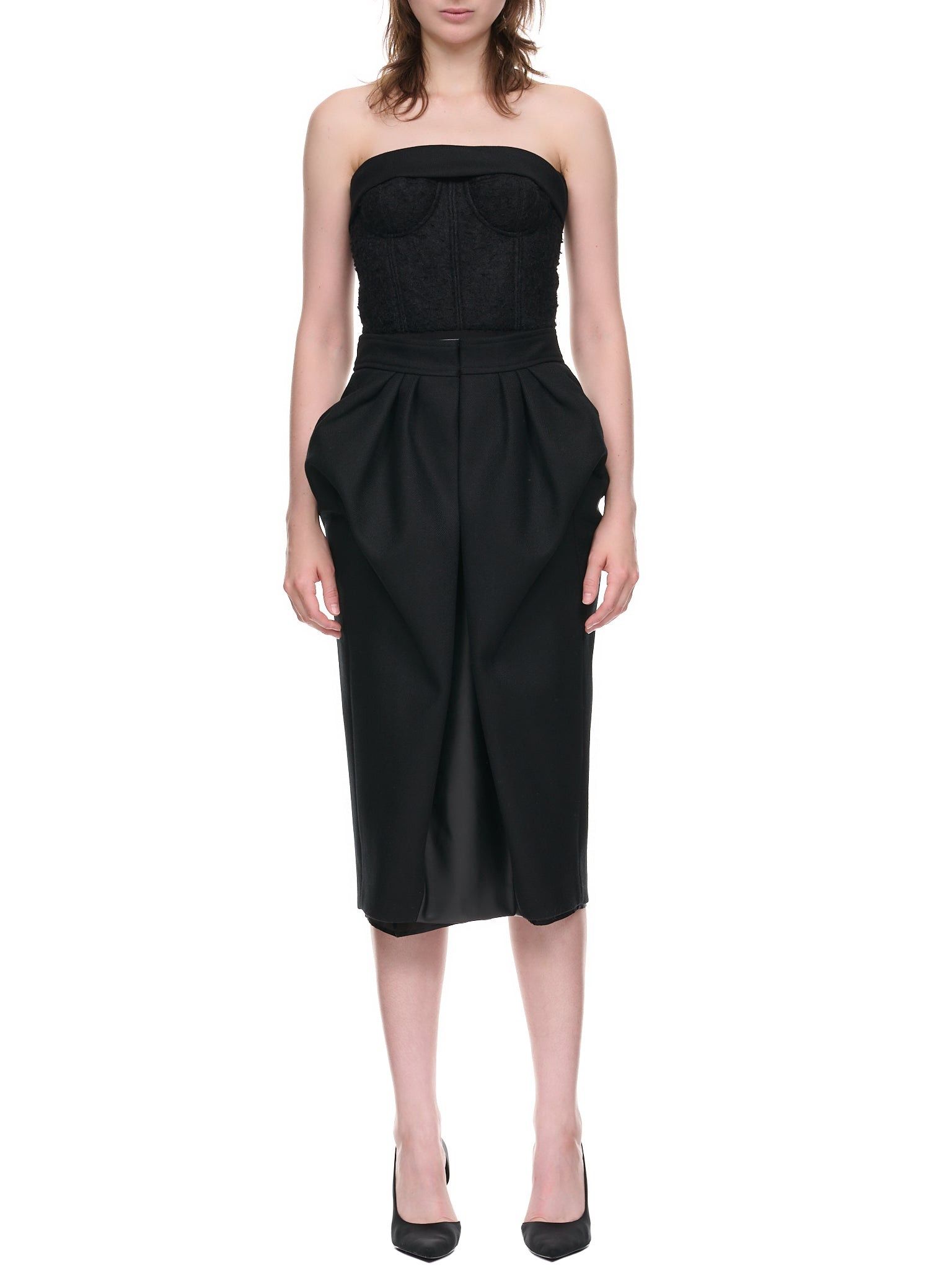 Maison Margiela o1y0625 Midi Dress in Black Size XS / US 0-2 / IT 36-38 - 1 Thumbnail