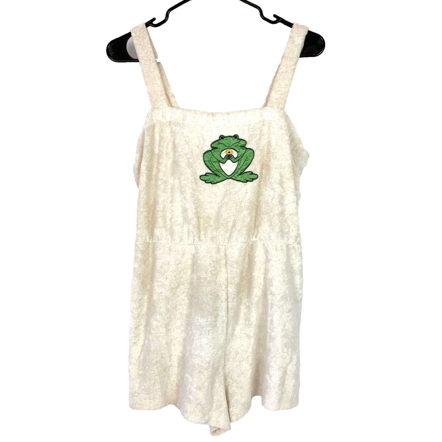 Vintage VINTAGE Cuddl Duds Romper One-Piece Shirt Womens S White Terry Jumper Shorts Frog 70s Size S / US 4 / IT 40 - 2 Thumbnail