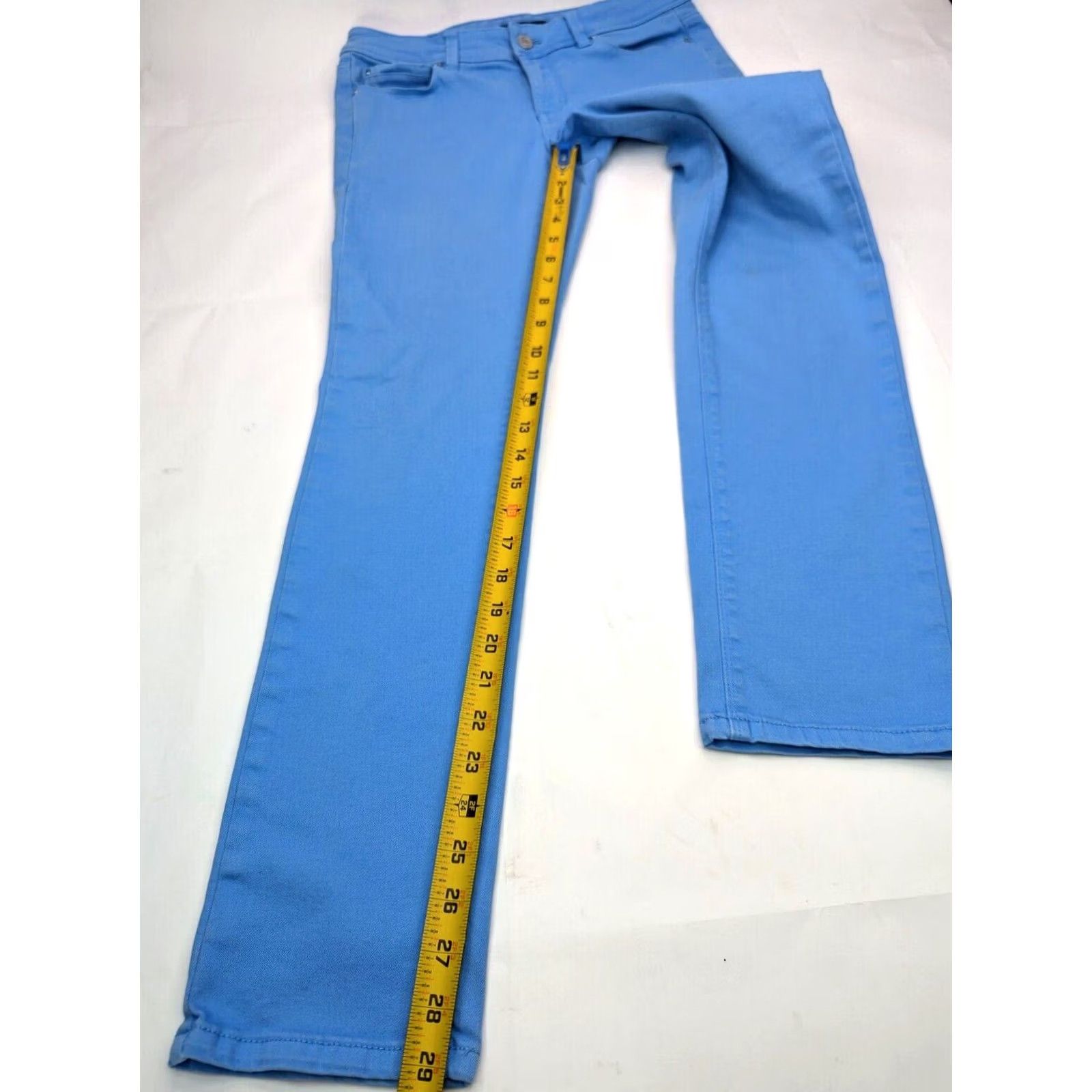 White House Black Market WHITE HOUSE BLACK MARKET BLANC Jeans - Vintage? No. Blue Pastel Denim Ankle Jeans Women 4R 30x29 Slim Stretch 5-Pocket Size 27" / US 4 / IT 40 - 2 Thumbnail