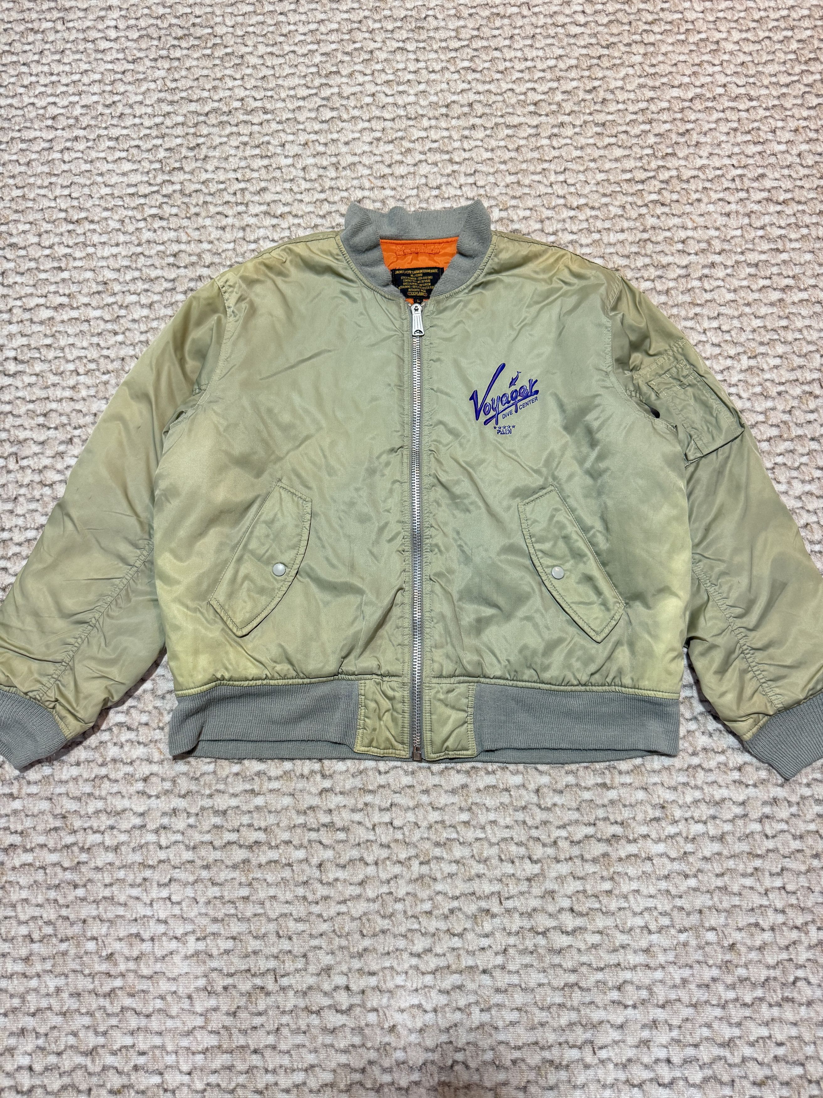 Japanese Brand Vintage Voyage Dive Center PADI Bomber Sun Paded Jacket Size US L / EU 52-54 / 3 - 1 Thumbnail