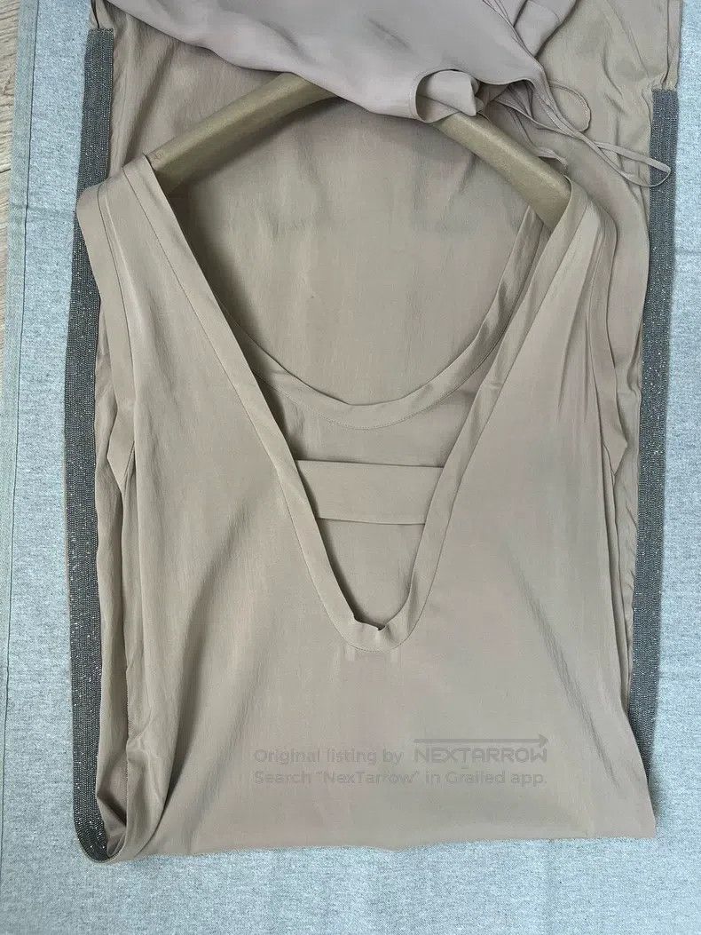 Brunello Cucinelli Brunello Cucinelli Silk Beaded Dress Two-Piece Set Size M / US 6-8 / IT 42-44 - 5 Thumbnail