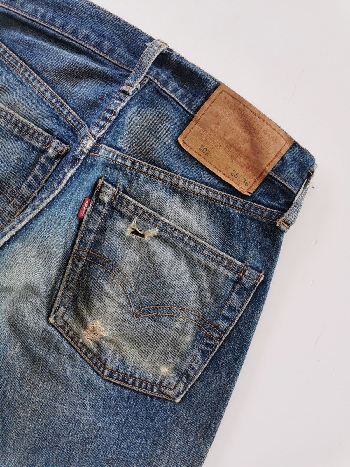 Levi's × Levi's Vintage Clothing × Vintage Levis 502 Big E Selvedge Denim Jeans Size US 27 - 3 Thumbnail
