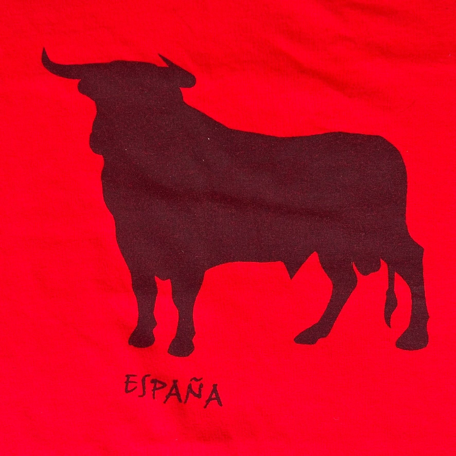 Fruit Of The Loom Vintage 90s Espana Spain Bull T-Shirt Tourist Souvenir Red L Size US L / EU 52-54 / 3 - 2 Thumbnail