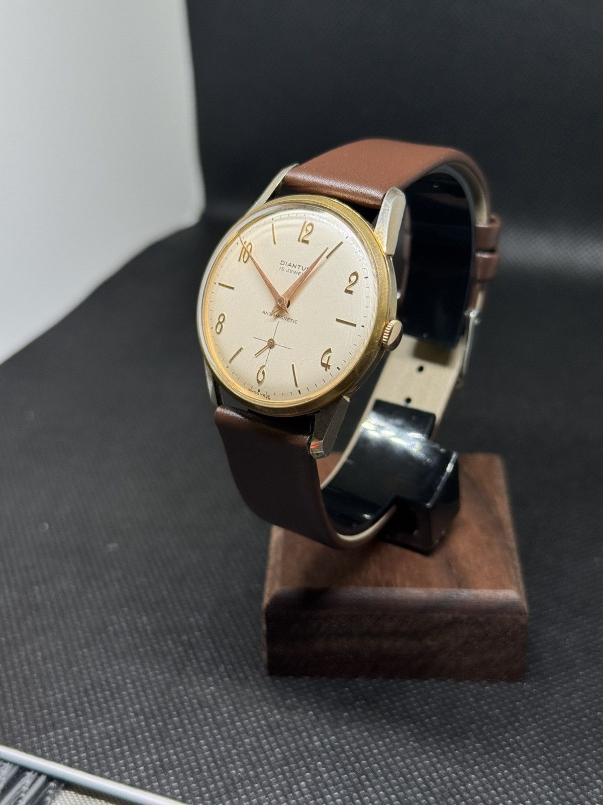 Vintage Men's Vintage Diantus 15 Jewels watch cal EB 1197 c1950s Size ONE SIZE - 3 Thumbnail