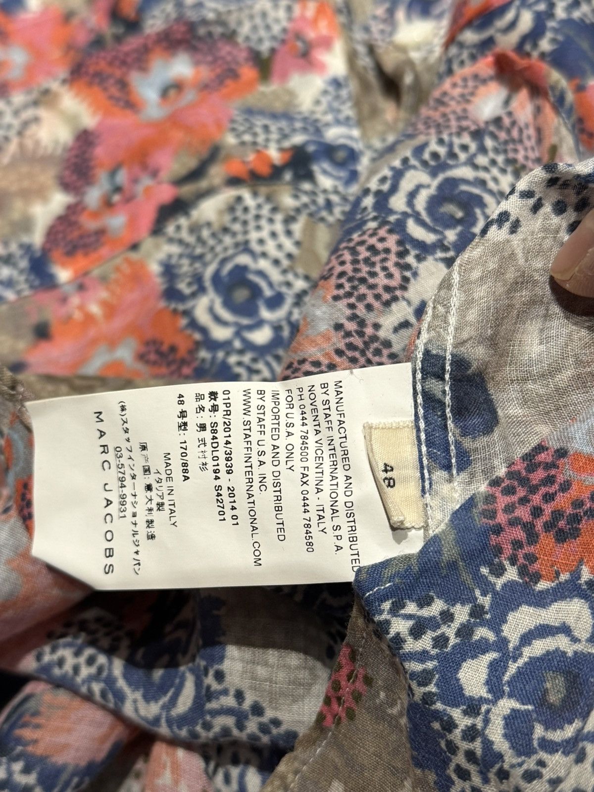 Marc Jacobs SS14 RARE $593 FLORAL MAINLINE SHIRT SHORT SLEEVE RESORT Size US M / EU 48-50 / 2 - 6 Thumbnail