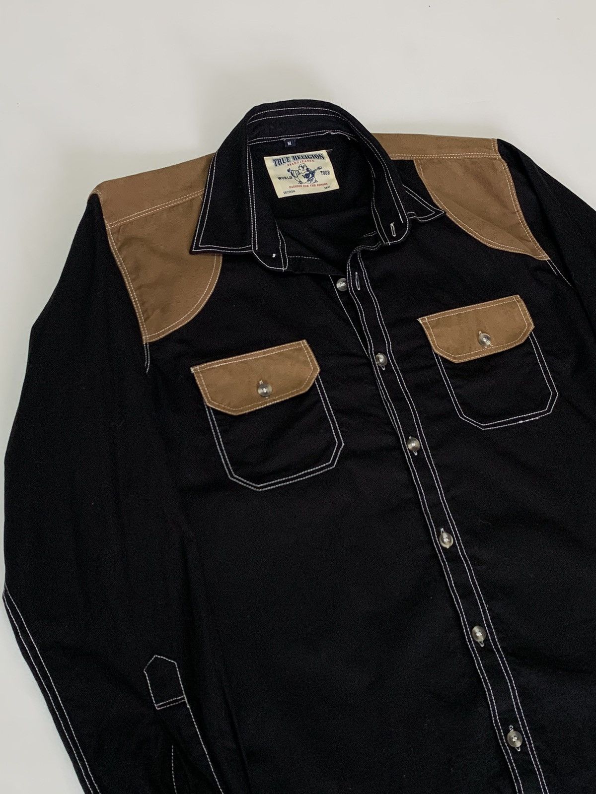 Japanese Brand × True Religion True Religion Shirts suede inserts Size US M / EU 48-50 / 2 - 1 Thumbnail