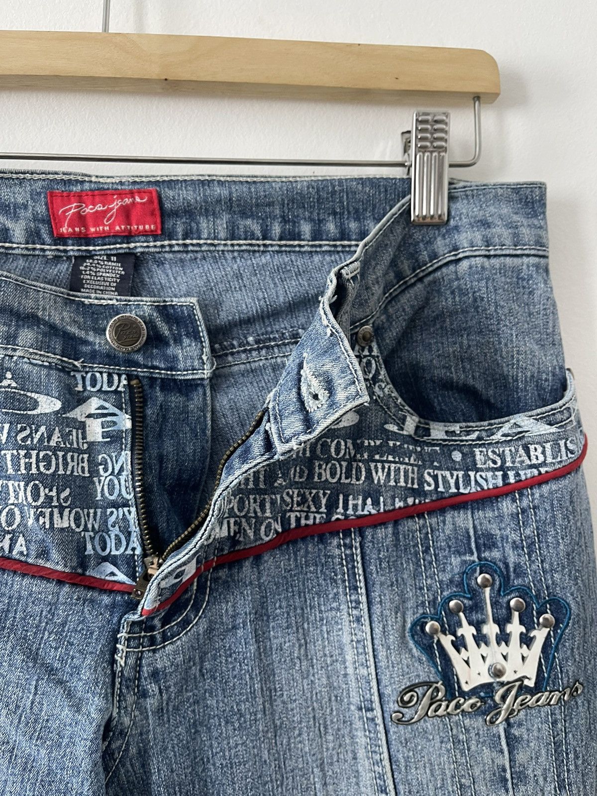 Vintage Rare Vintage PACO JEANS Flare Bootcut Denim Hip Hop Style Size US 30 / EU 46 - 8 Thumbnail