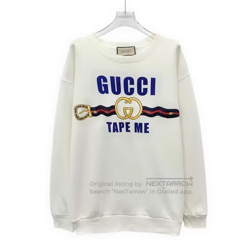 Gucci Gucci 23 white logo letter print cotton round-neck long-sl Size US XS / EU 42 / 0 - 1 Thumbnail